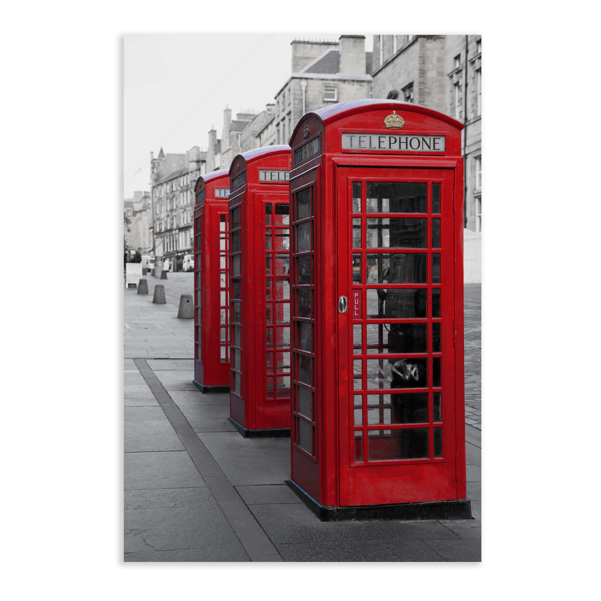 London Telephone Box - Leinwandbild Stadt SimpleCanvas Canvas