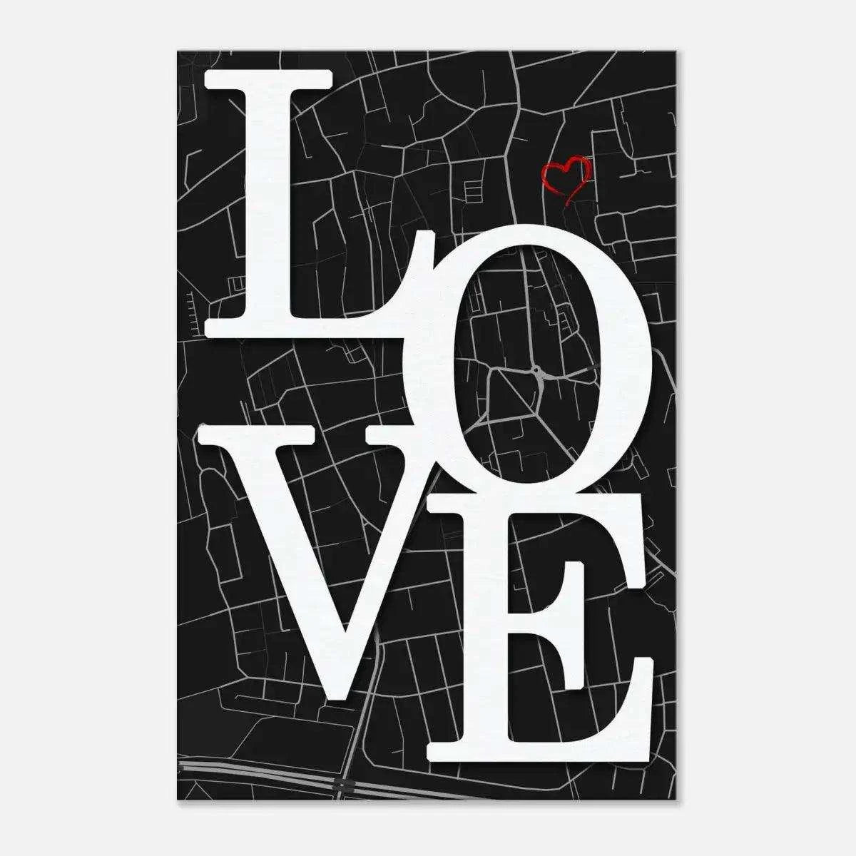 Love Map - Dein gewünschter Standort - Leinwandbild Personalisierbar - - canvas Foto auf Leinwand geschenk freundin geschenk für den partner gestalten leinwandbilder leinwanddeko love map Love Map - Euer gewünschter Standort - Leinwandbild Personalisierbar personalisierbare karte wandbild personalisierbares wandbild pop art pop art canvas valentinstagsgeschenk wall art wandbilder