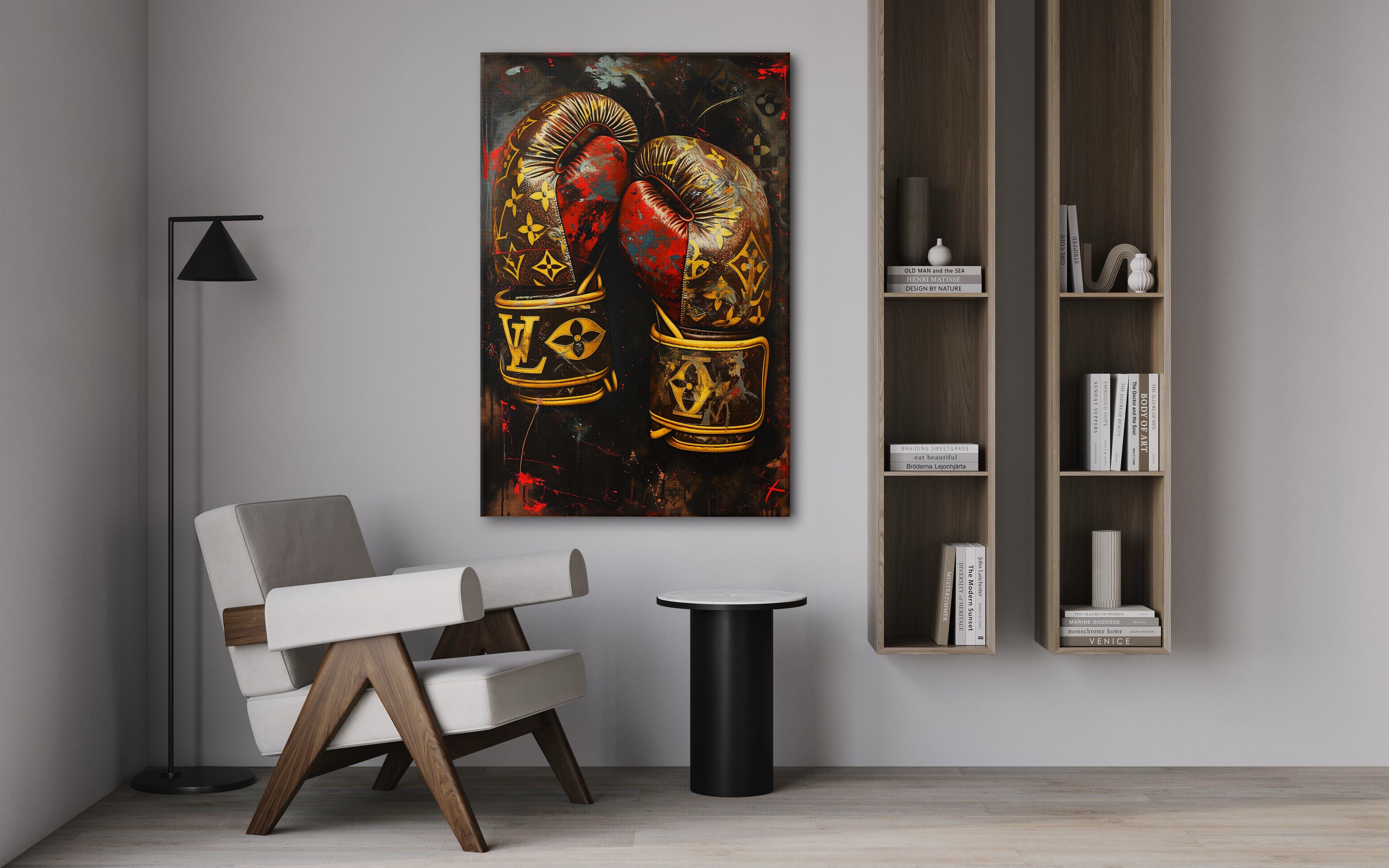 Luxury Boxing Gloves - Leinwandbild Pop Art / Luxuriös SimpleCanvas Canvas