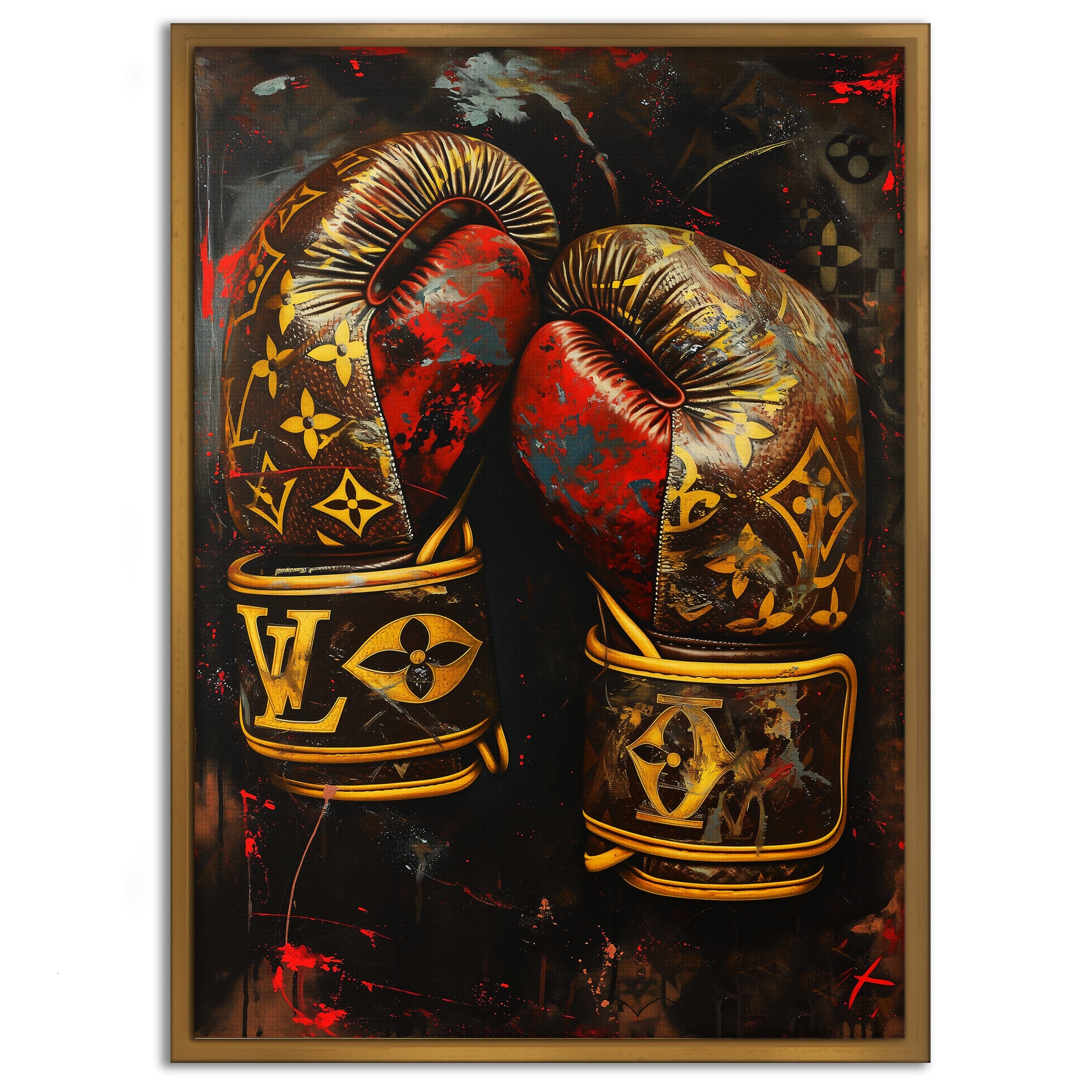 Luxury Boxing Gloves - Leinwandbild Pop Art / Luxuriös SimpleCanvas Canvas