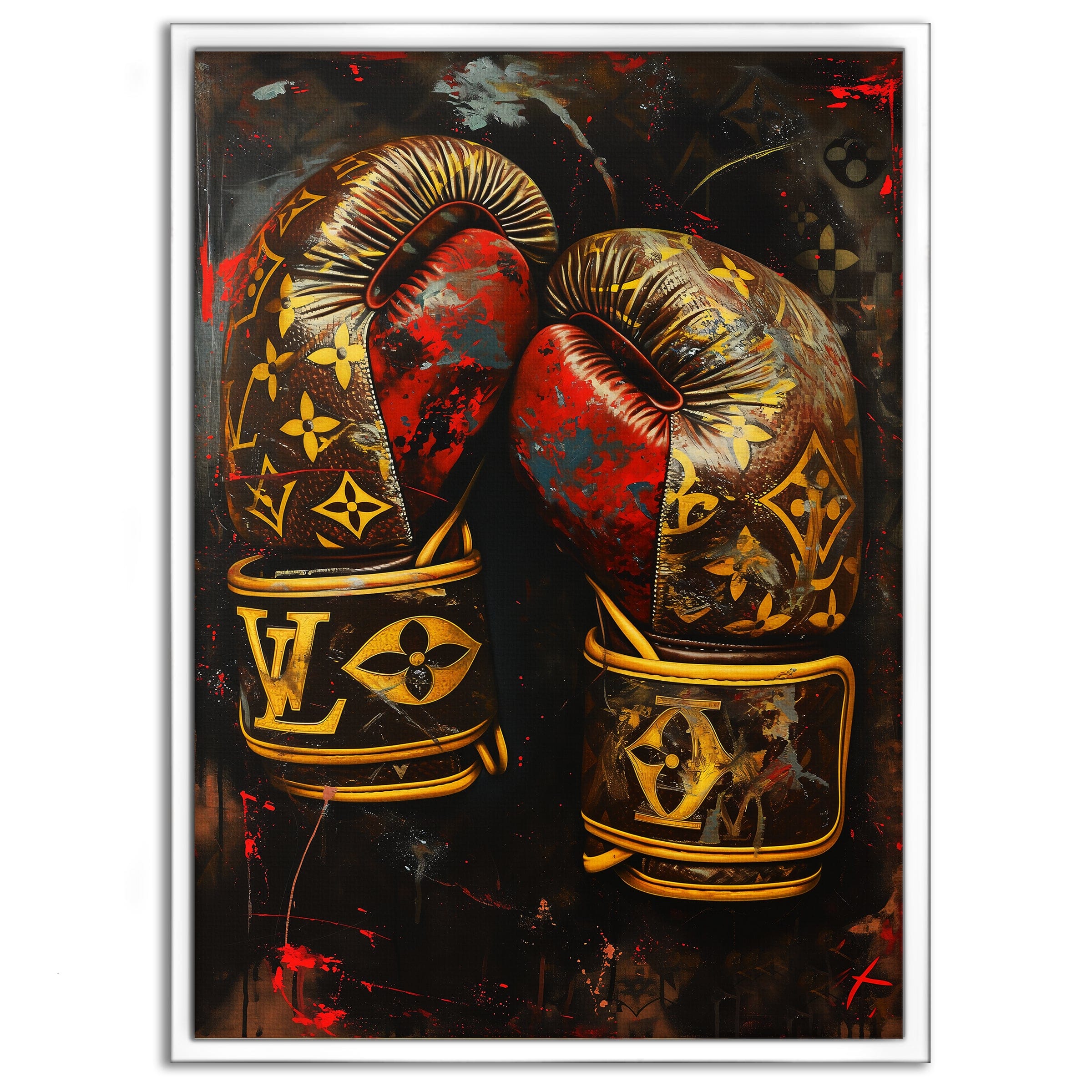 Luxury Boxing Gloves - Leinwandbild Pop Art / Luxuriös SimpleCanvas Canvas