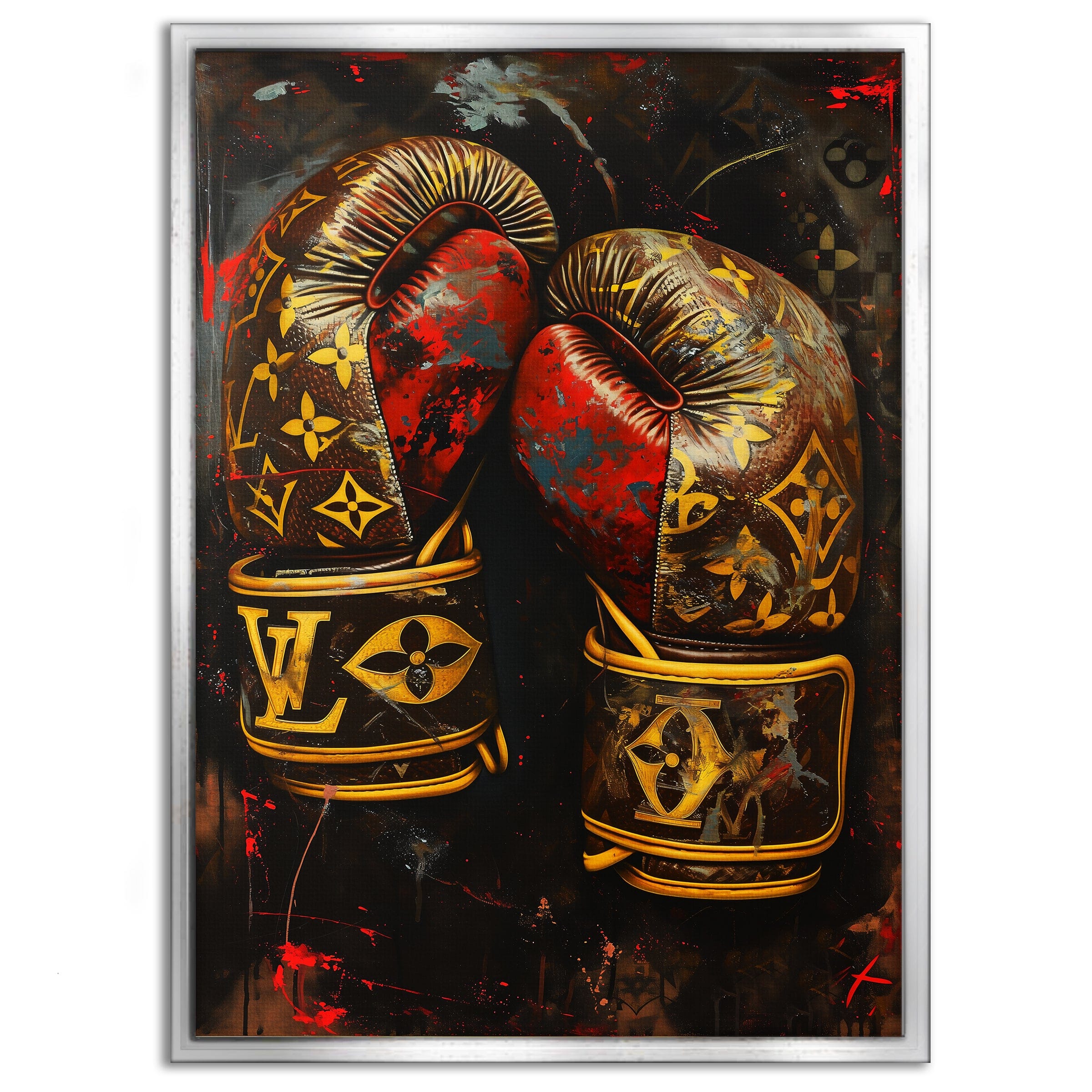 Luxury Boxing Gloves - Leinwandbild Pop Art / Luxuriös SimpleCanvas Canvas