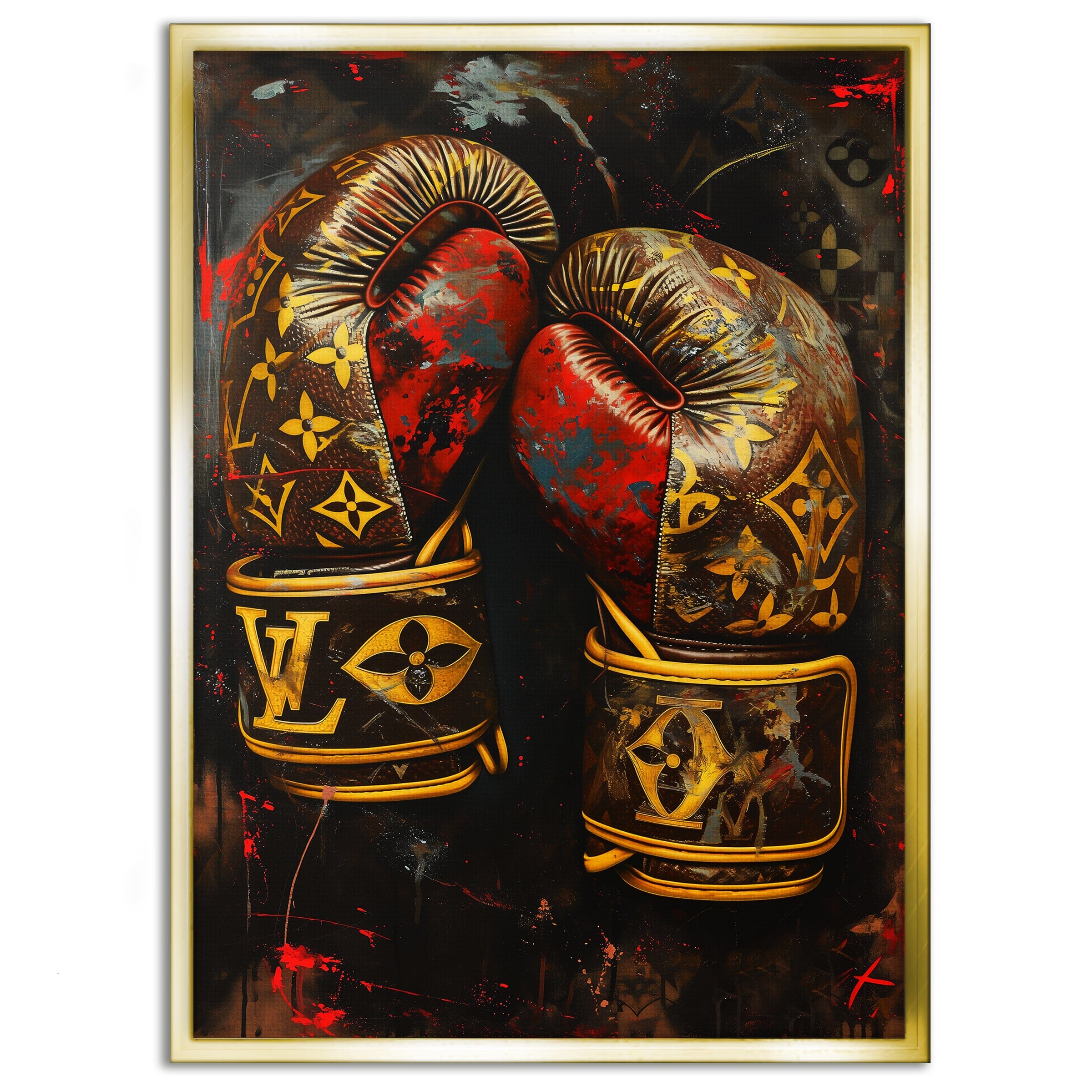 Luxury Boxing Gloves - Leinwandbild Pop Art / Luxuriös SimpleCanvas Canvas