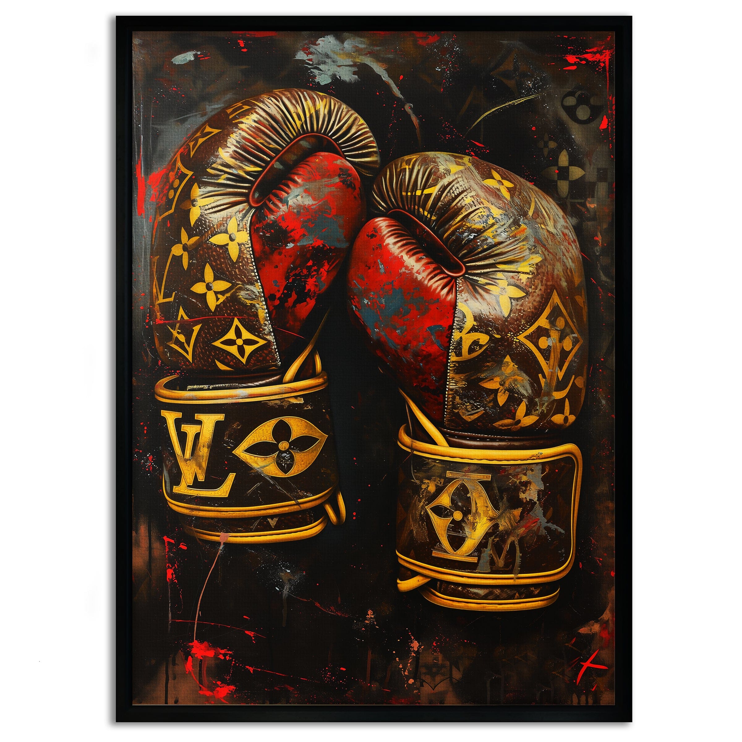 Luxury Boxing Gloves - Leinwandbild Pop Art / Luxuriös SimpleCanvas Canvas