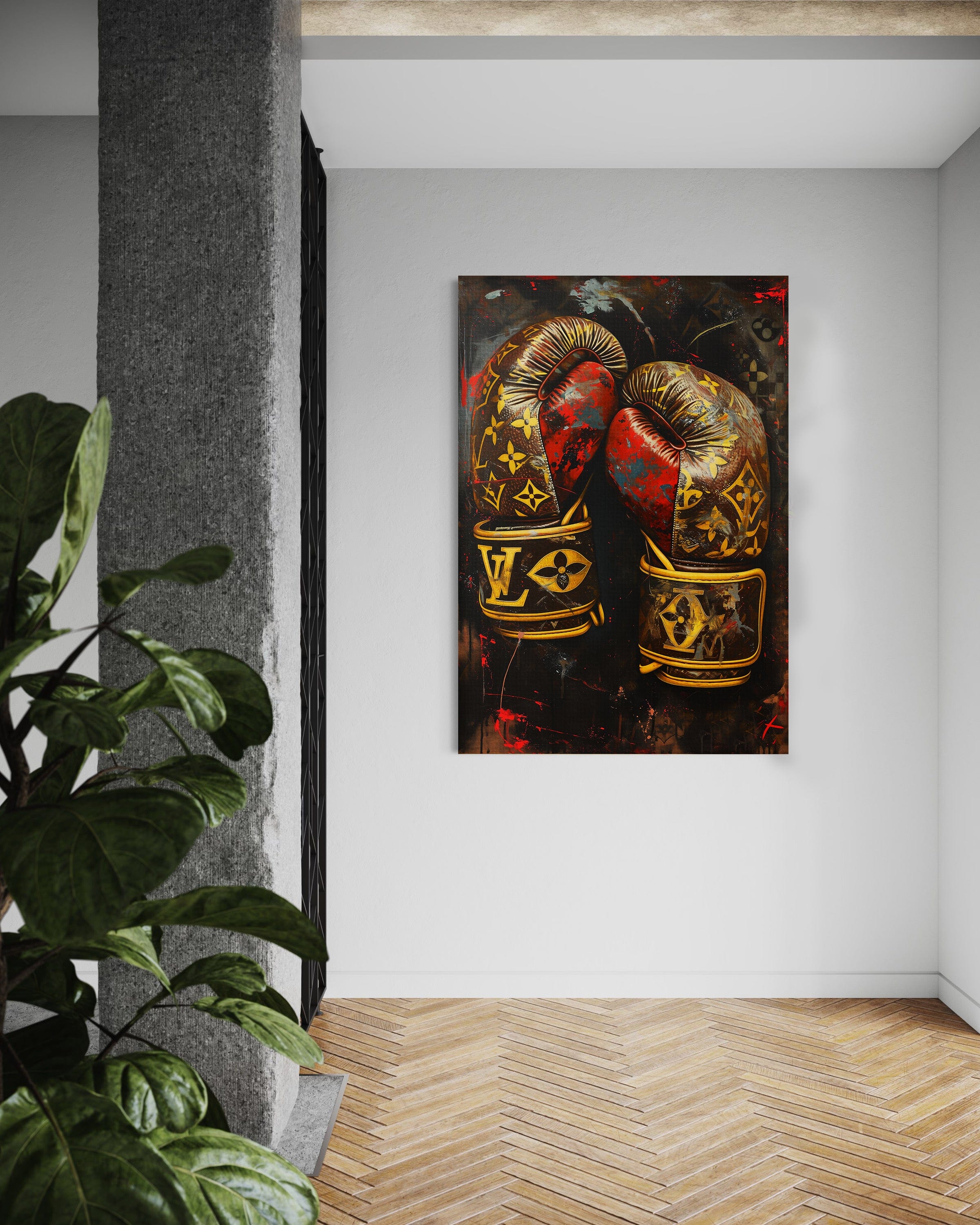 Luxury Boxing Gloves - Leinwandbild Pop Art / Luxuriös SimpleCanvas Canvas