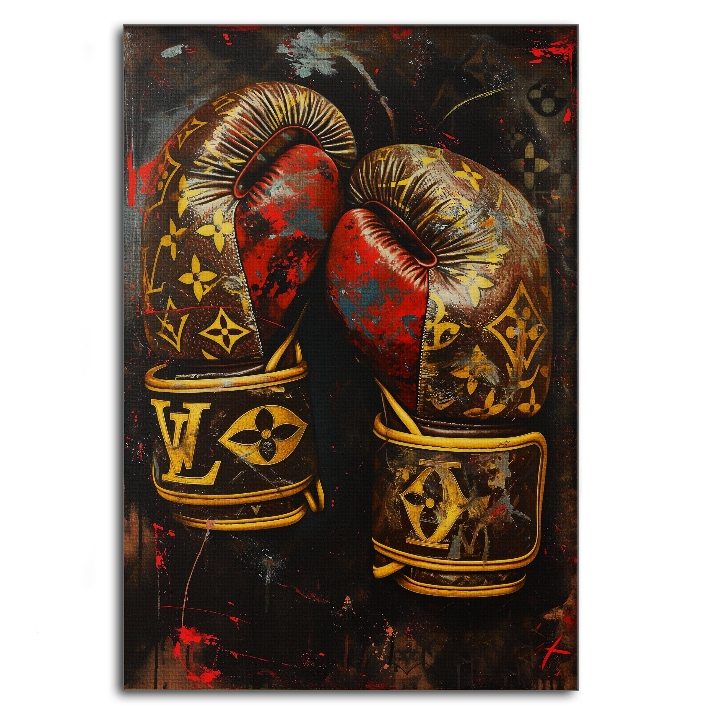Luxury Boxing Gloves - Leinwandbild Pop Art / Luxuriös SimpleCanvas Canvas