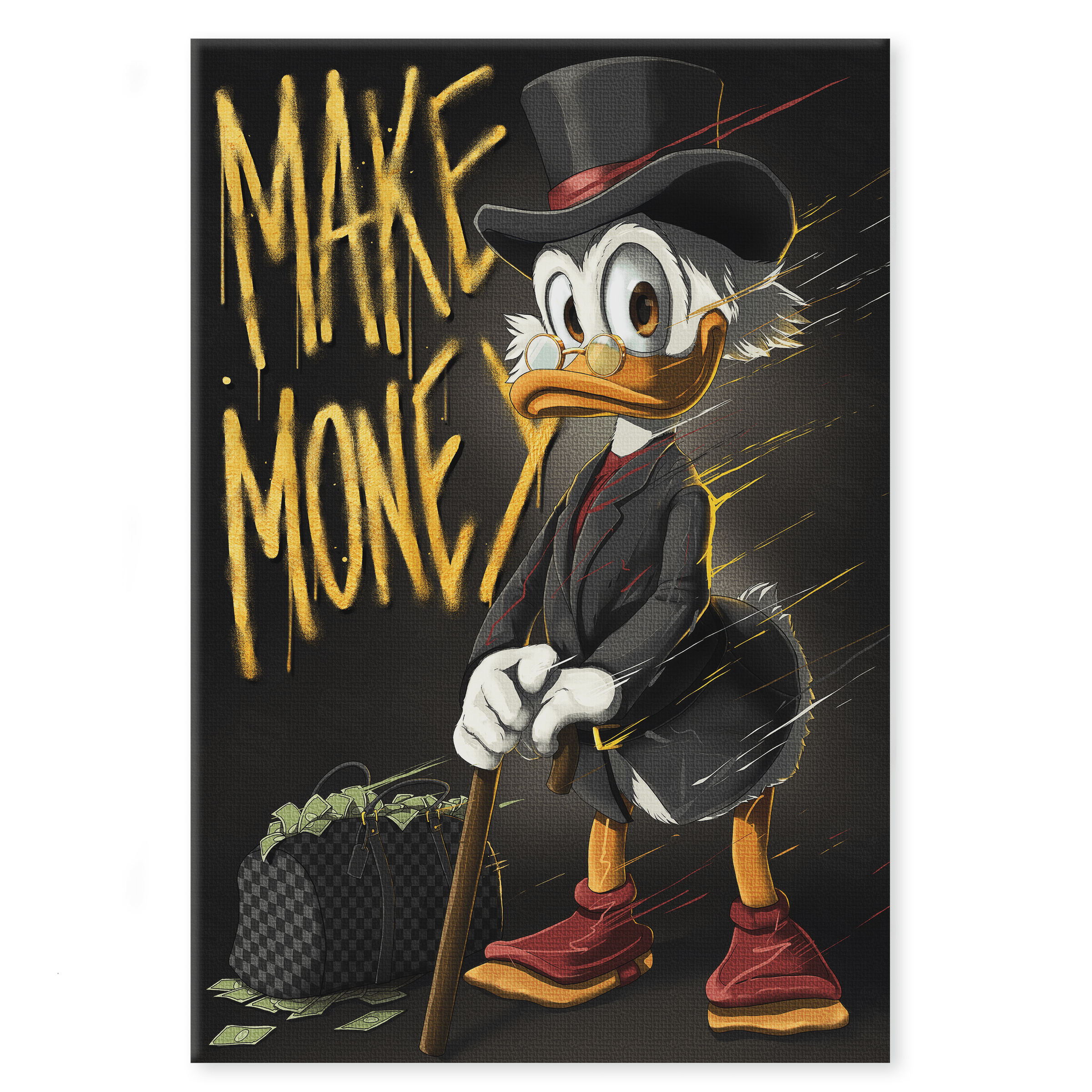 Make Money Dagobert - Leinwandbild Pop Art / Motivation SimpleCanvas Canvas