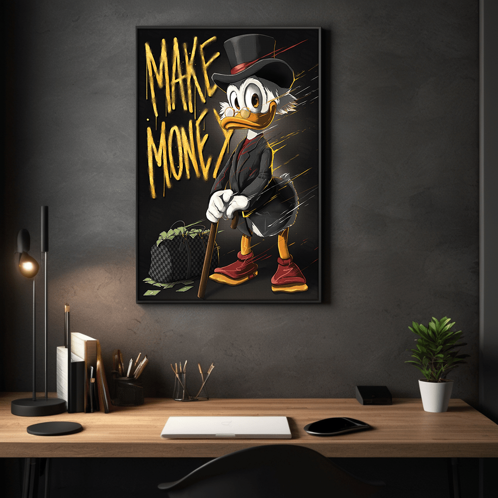 Make Money Dagobert - Leinwandbild Pop Art / Motivation SimpleCanvas Canvas