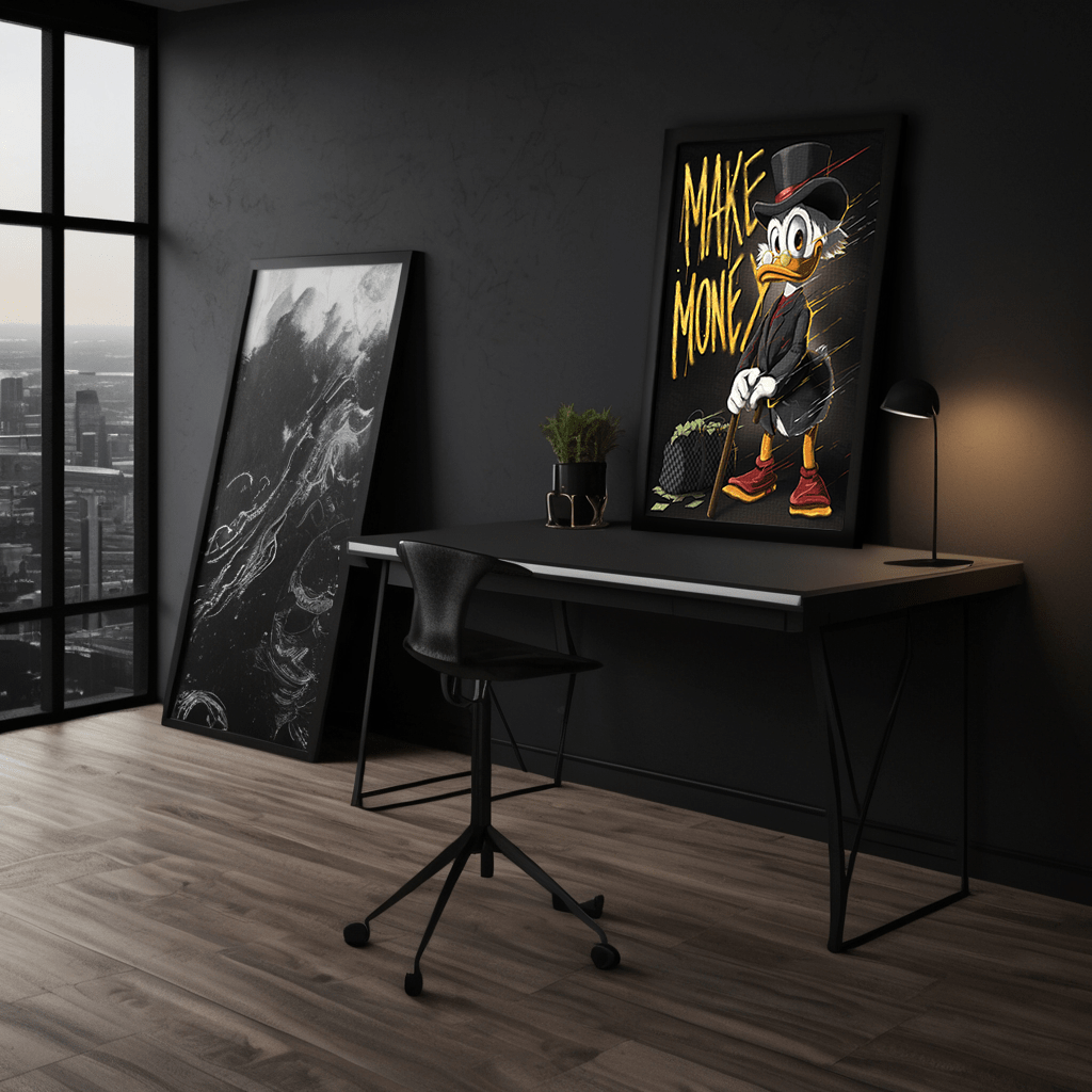 Make Money Dagobert - Leinwandbild Pop Art / Motivation SimpleCanvas Canvas