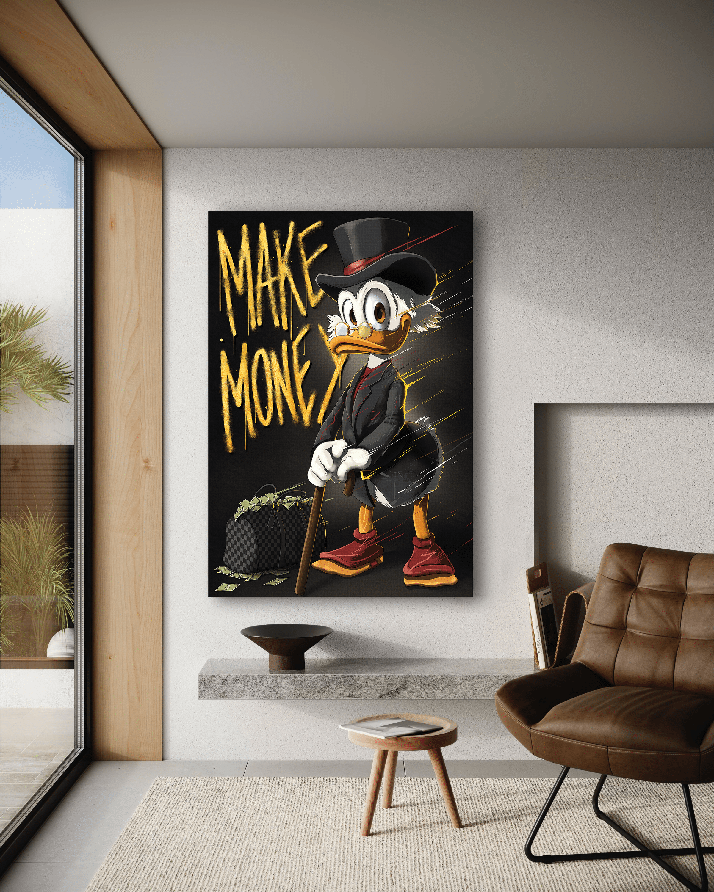 Make Money Dagobert - Leinwandbild Pop Art / Motivation SimpleCanvas Canvas