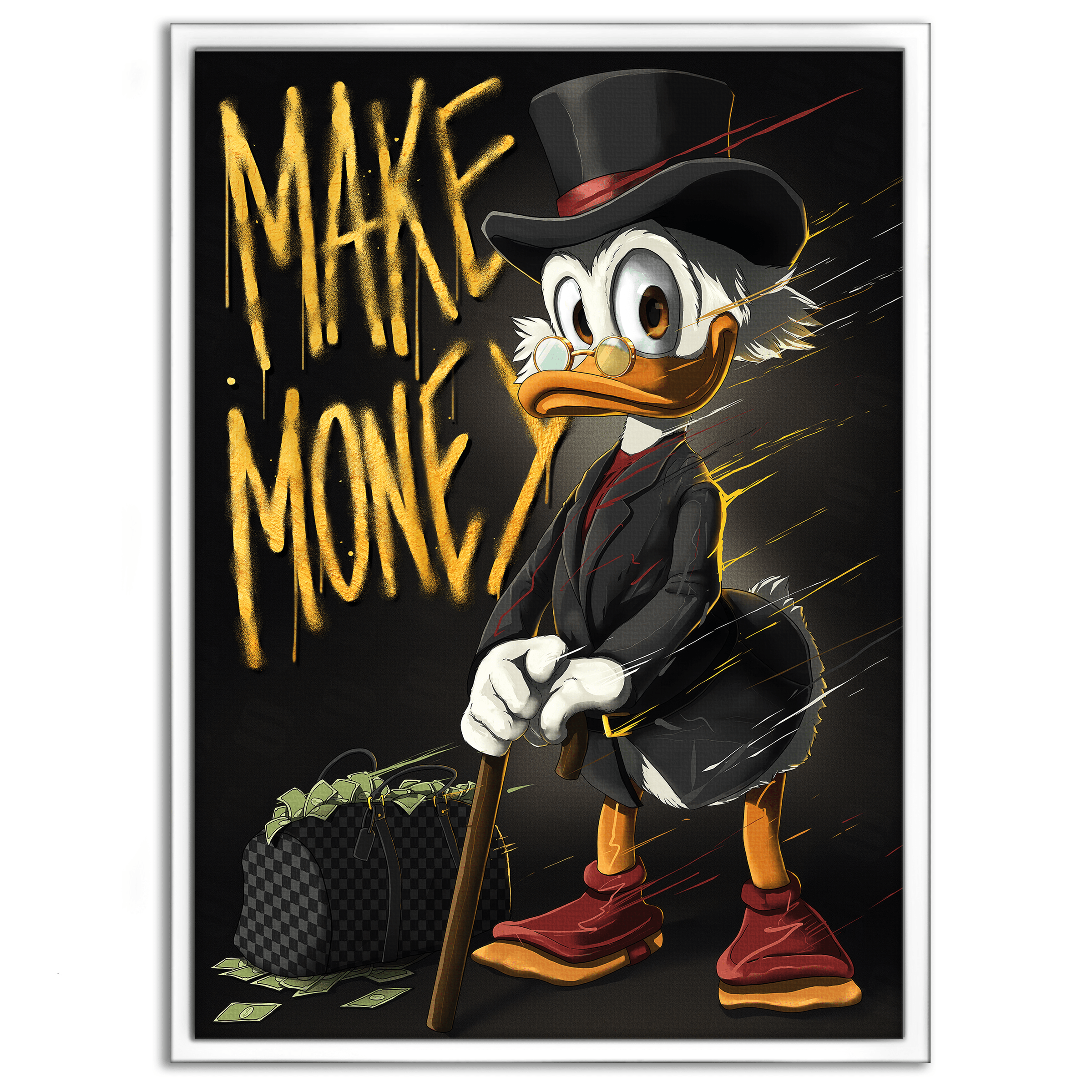 Make Money Dagobert - Leinwandbild Pop Art / Motivation SimpleCanvas Canvas