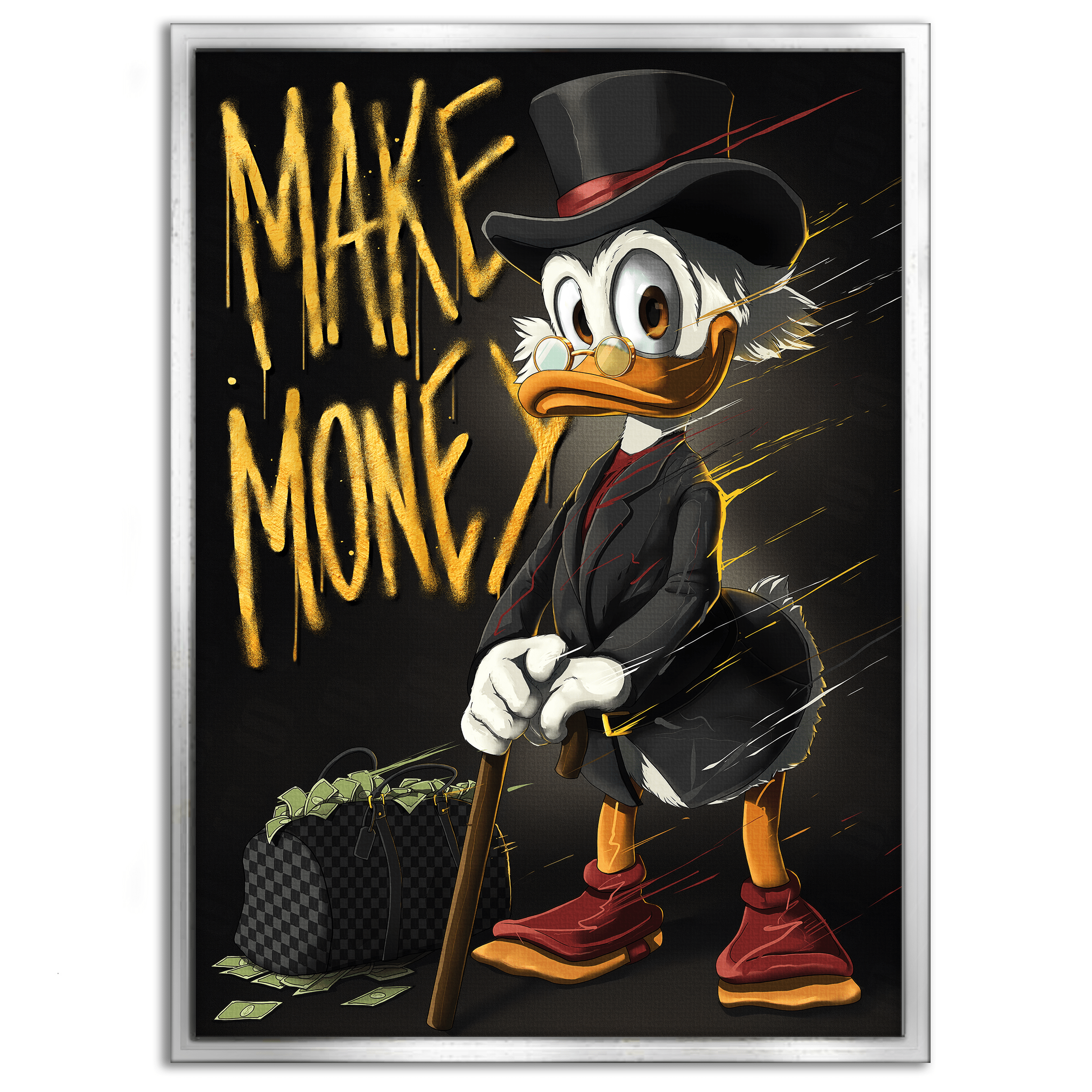 Make Money Dagobert - Leinwandbild Pop Art / Motivation SimpleCanvas Canvas
