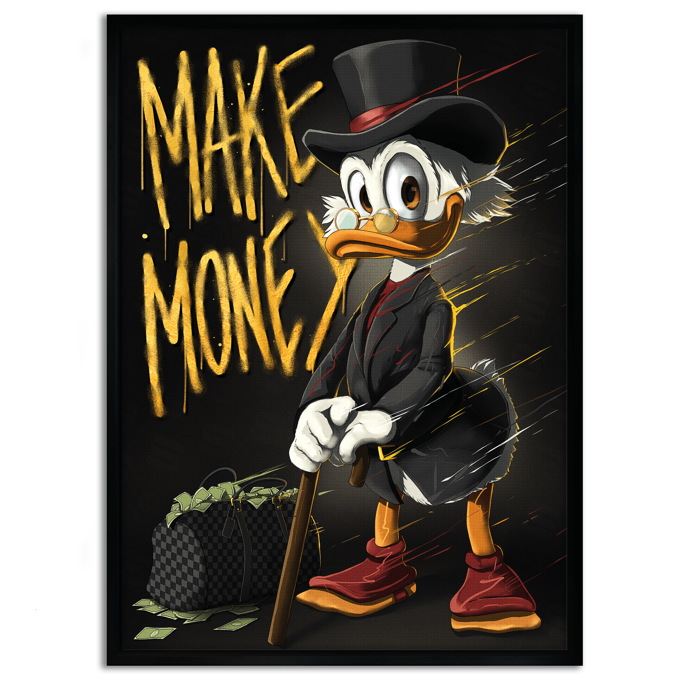 Make Money Dagobert - Leinwandbild Pop Art / Motivation SimpleCanvas Canvas