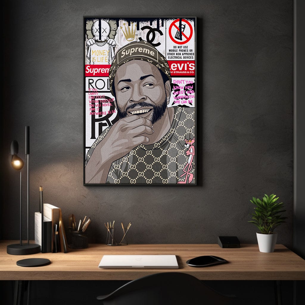 Marvin Gaye - Leinwandbild Pop Art Mildwords Canvas