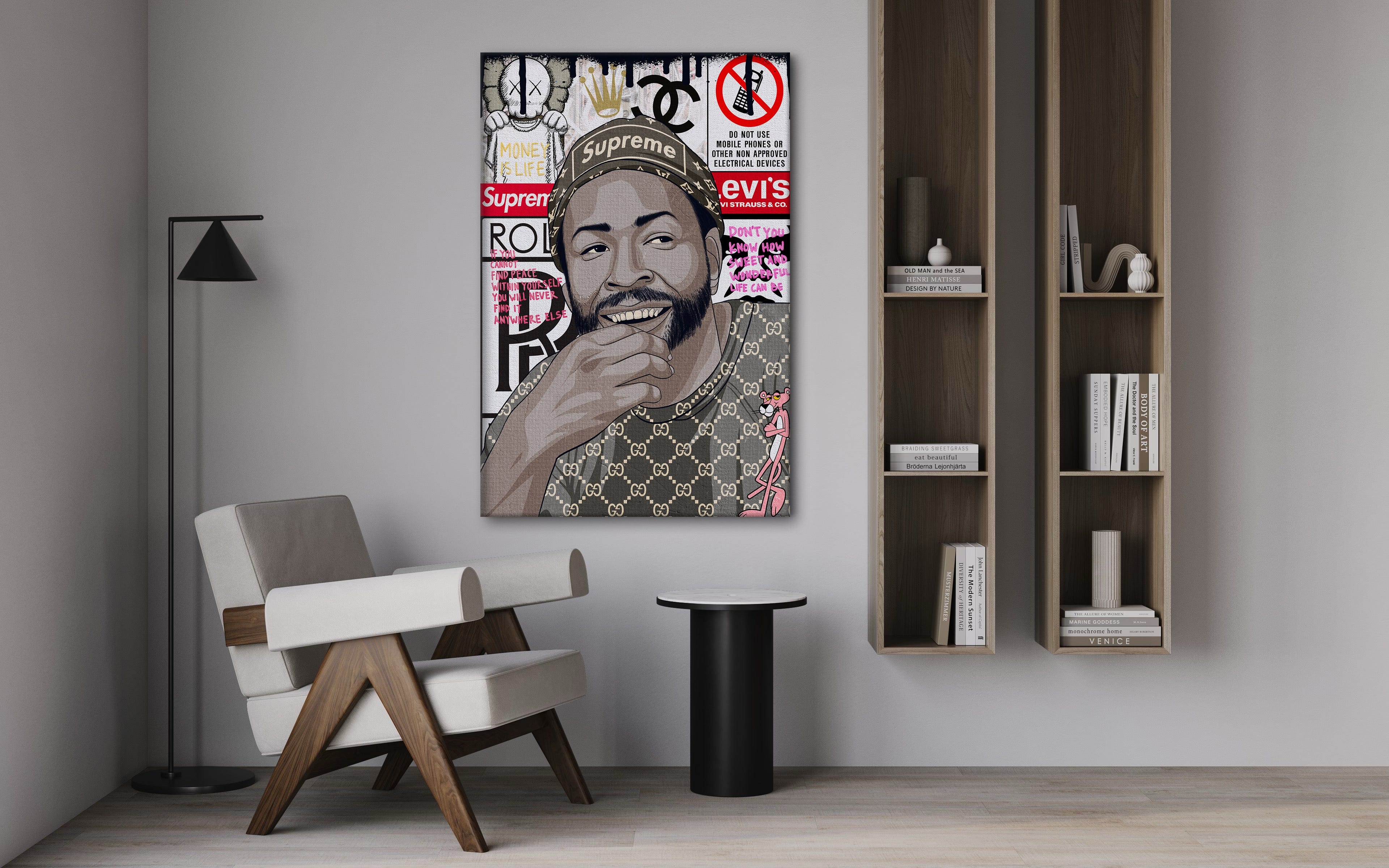 Marvin Gaye - Leinwandbild Pop Art Mildwords Canvas