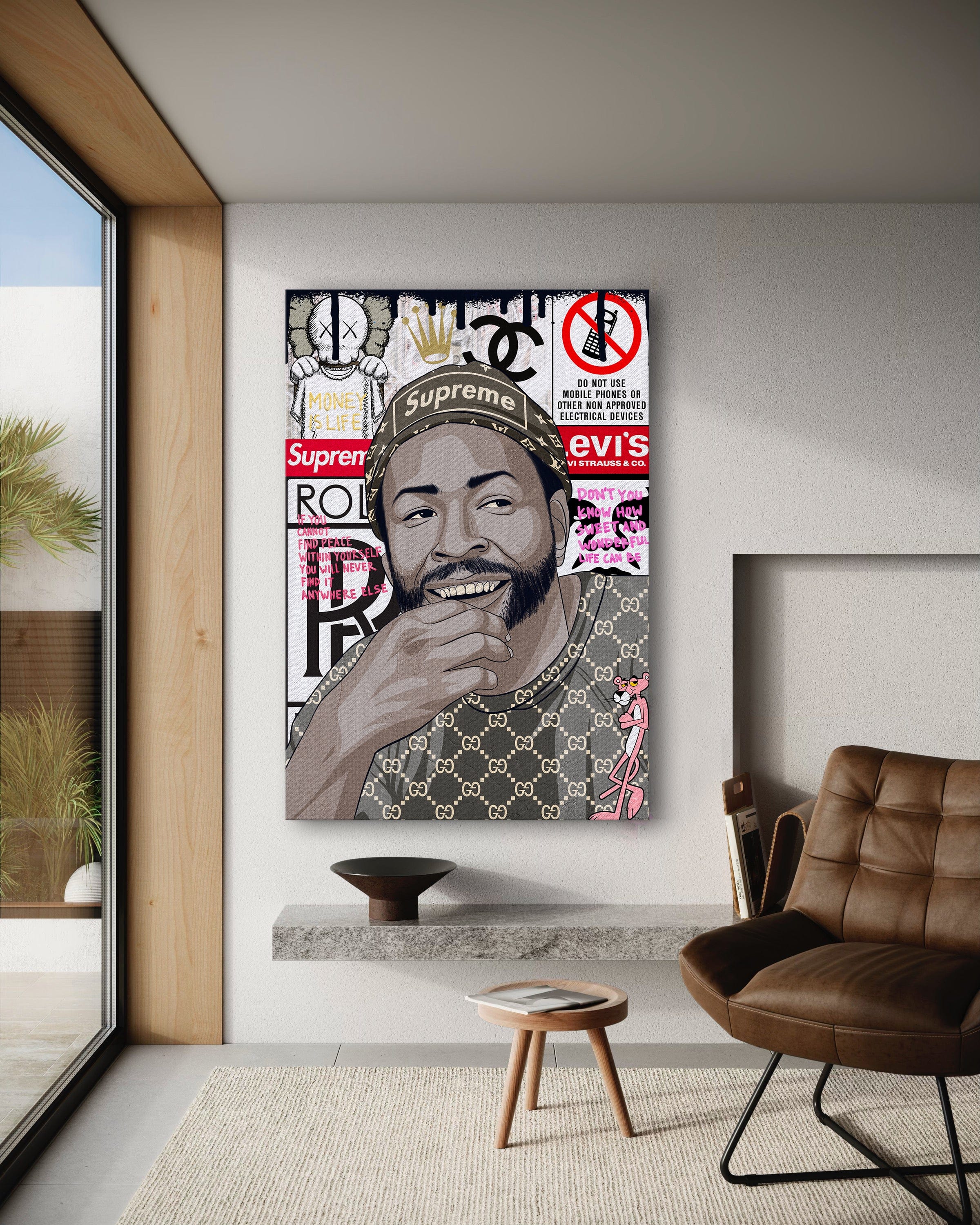 Marvin Gaye - Leinwandbild Pop Art Mildwords Canvas