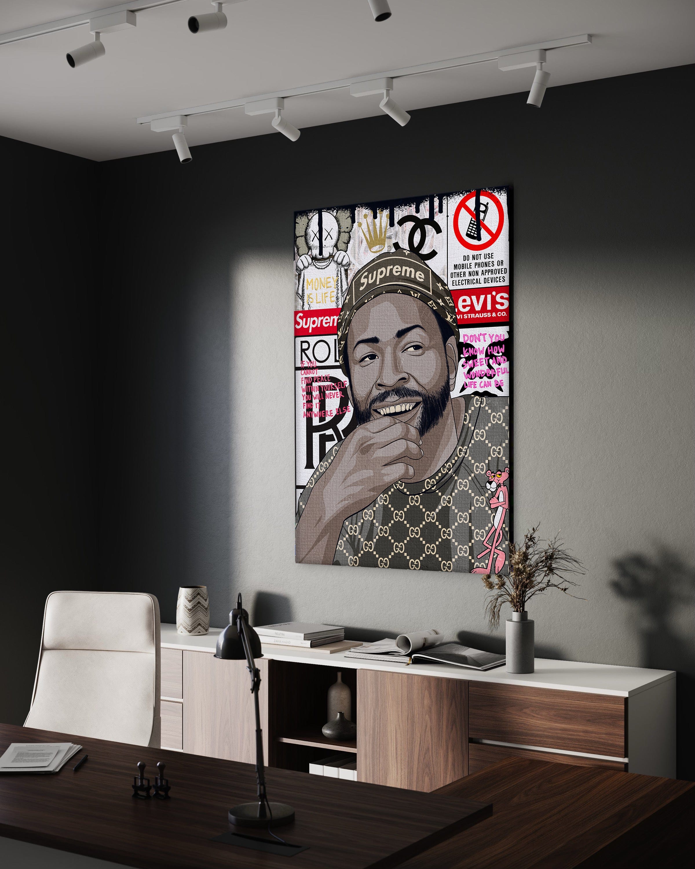 Marvin Gaye - Leinwandbild Pop Art Mildwords Canvas