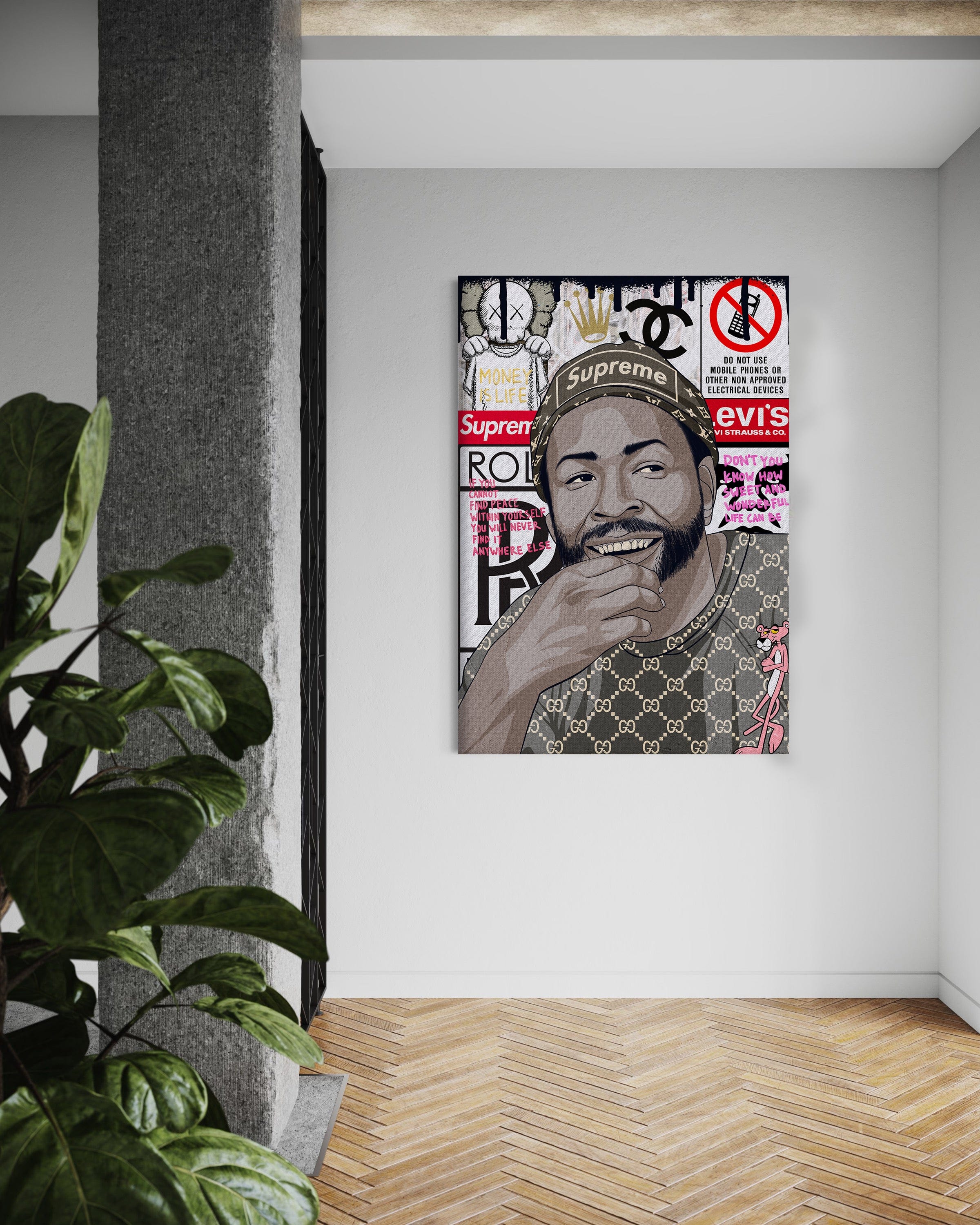 Marvin Gaye - Leinwandbild Pop Art Mildwords Canvas