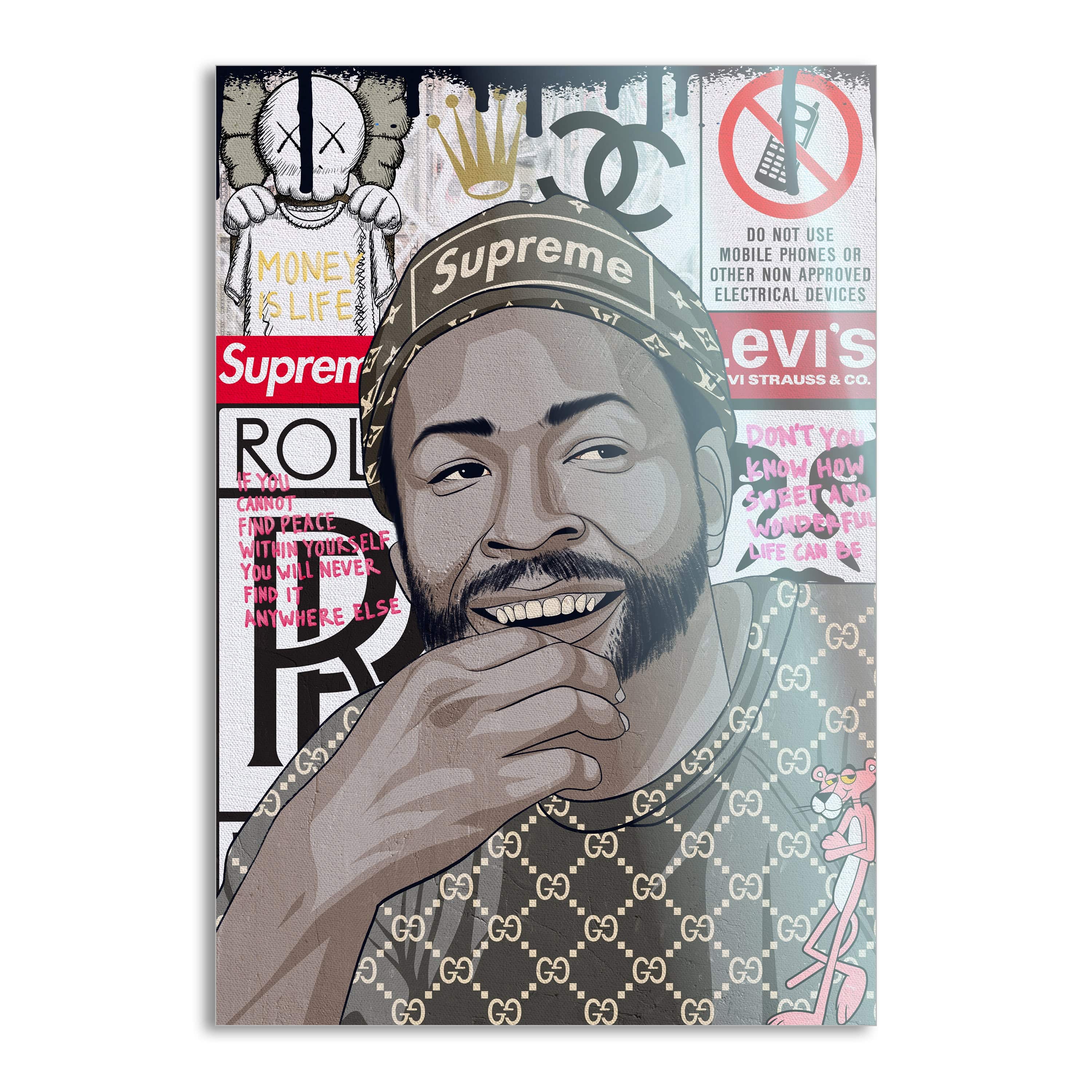 Marvin Gaye - Leinwandbild Pop Art Mildwords Canvas
