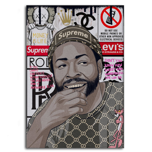 Marvin Gaye - Leinwandbild Pop Art Mildwords Canvas