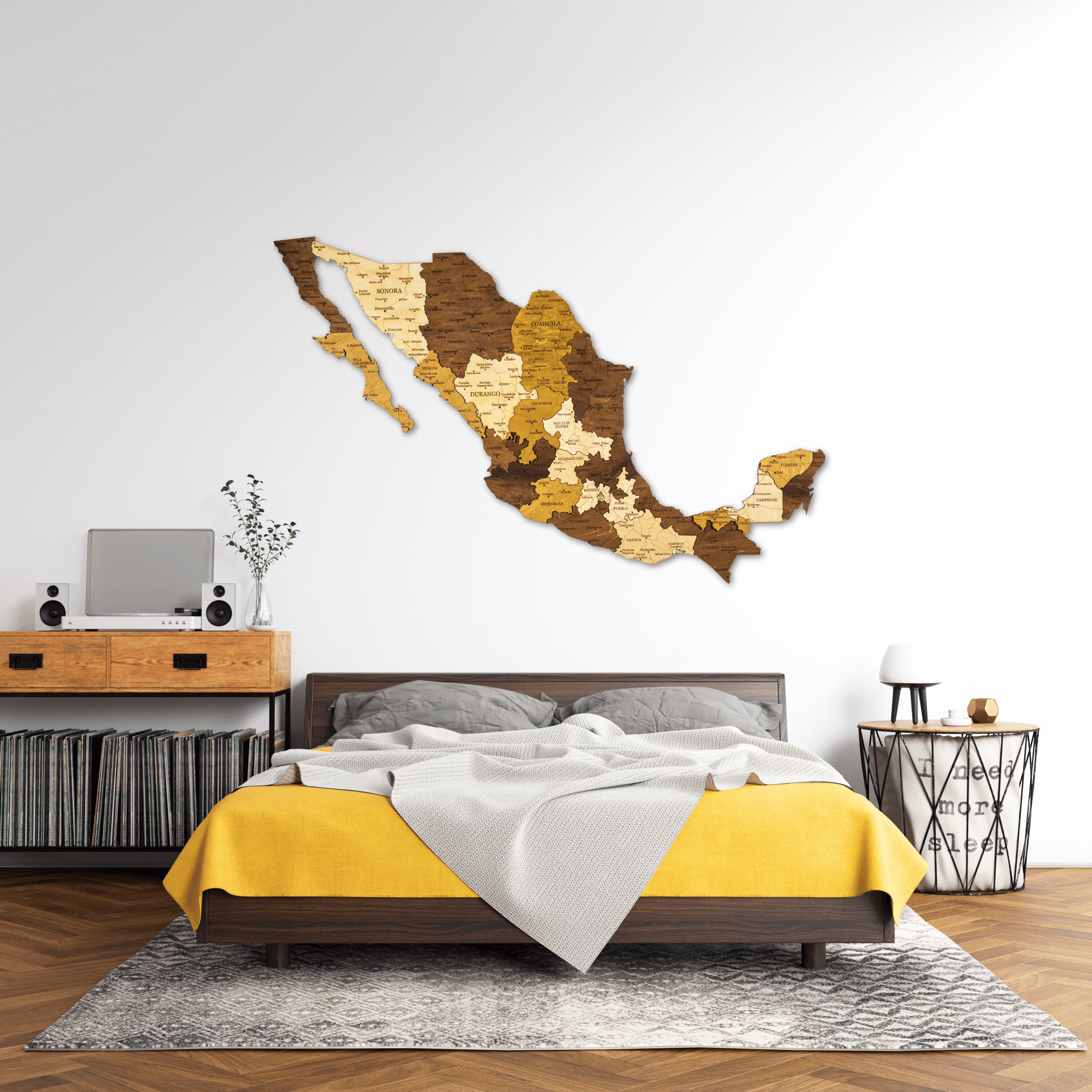 Mexico 3D Holzkarte The5thFlavour 3D Wooden Country Maps