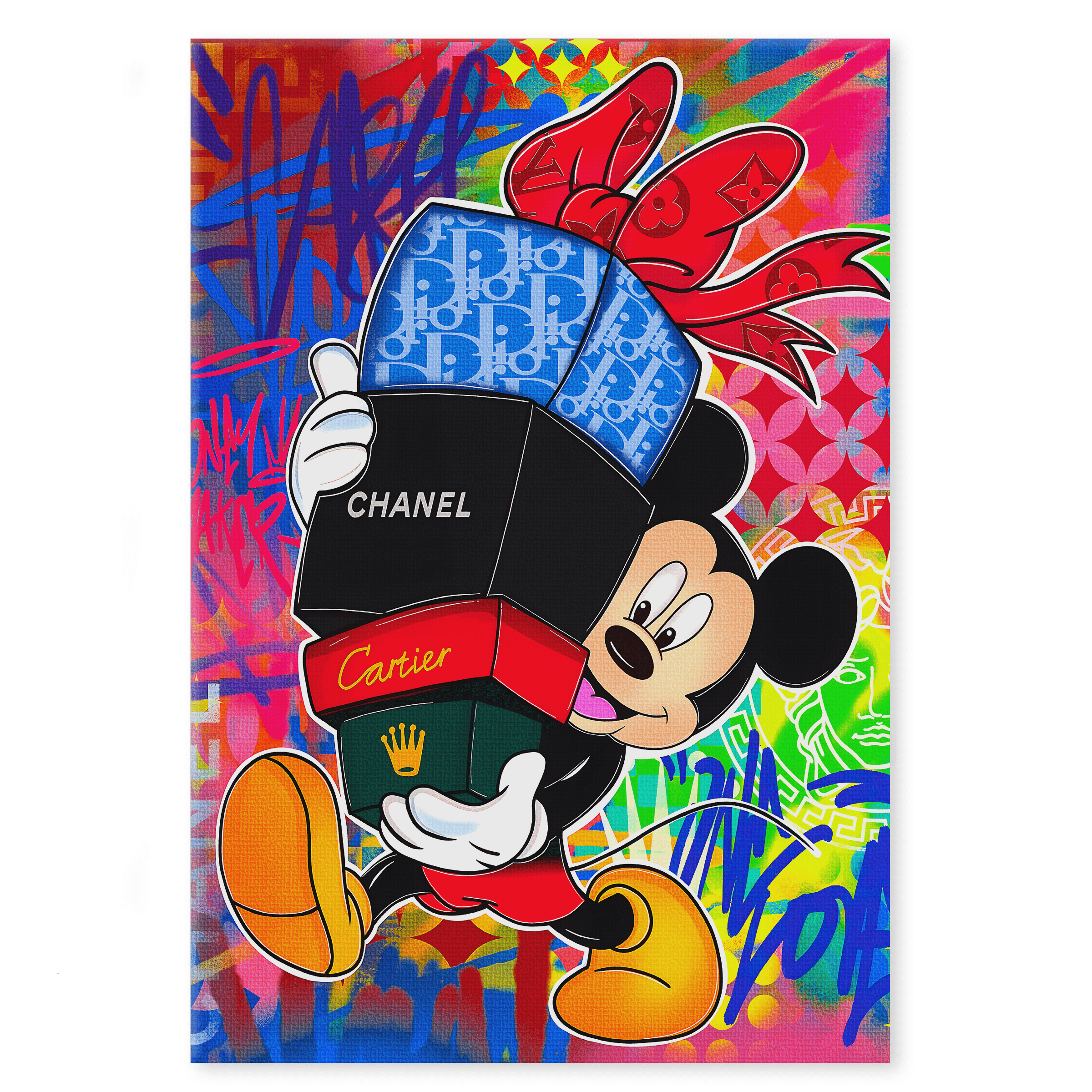 Mickey loves Gifts - Leinwandbild Pop Art SimpleCanvas Canvas