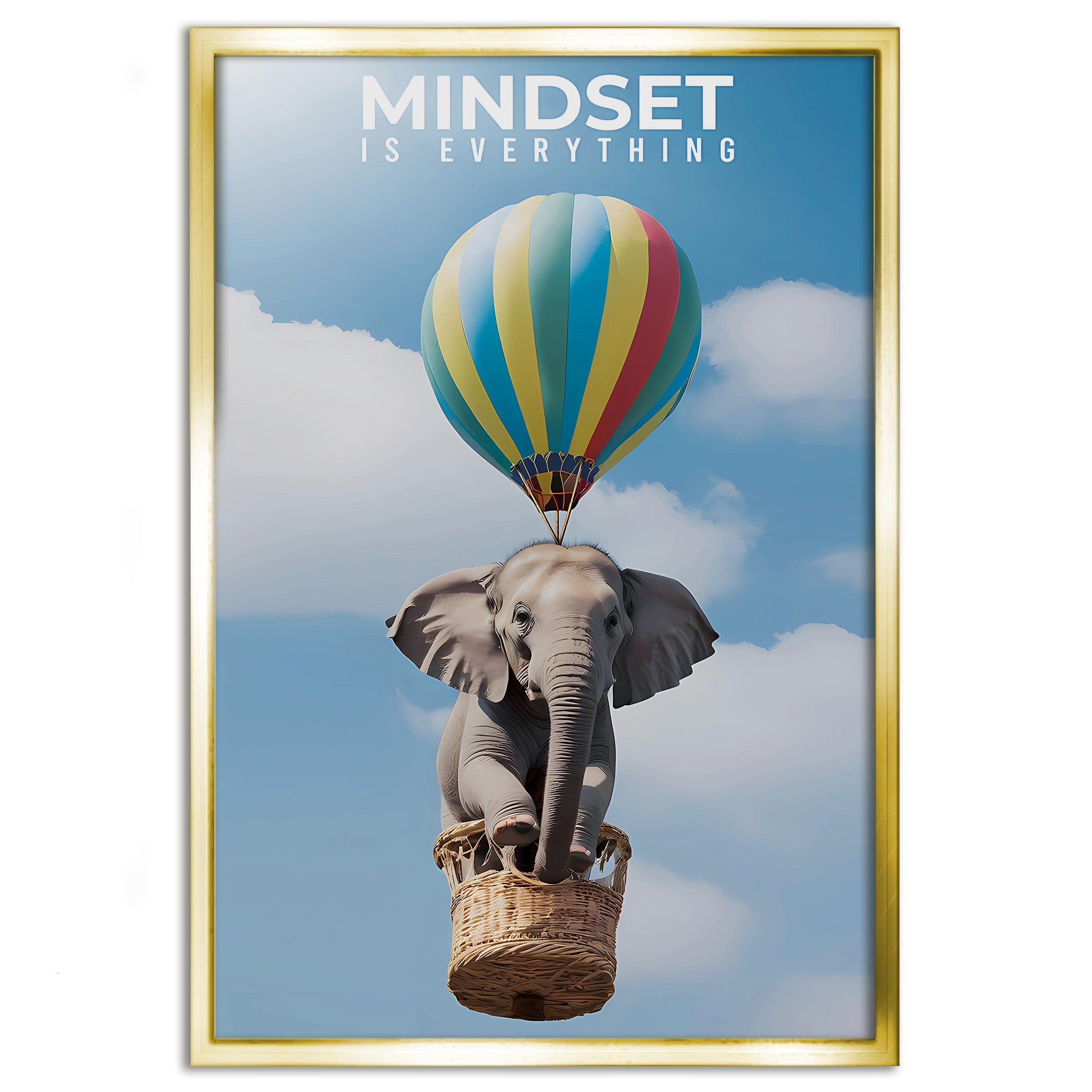 Mindset is everything - Leinwandbild Motivation SimpleCanvas Canvas