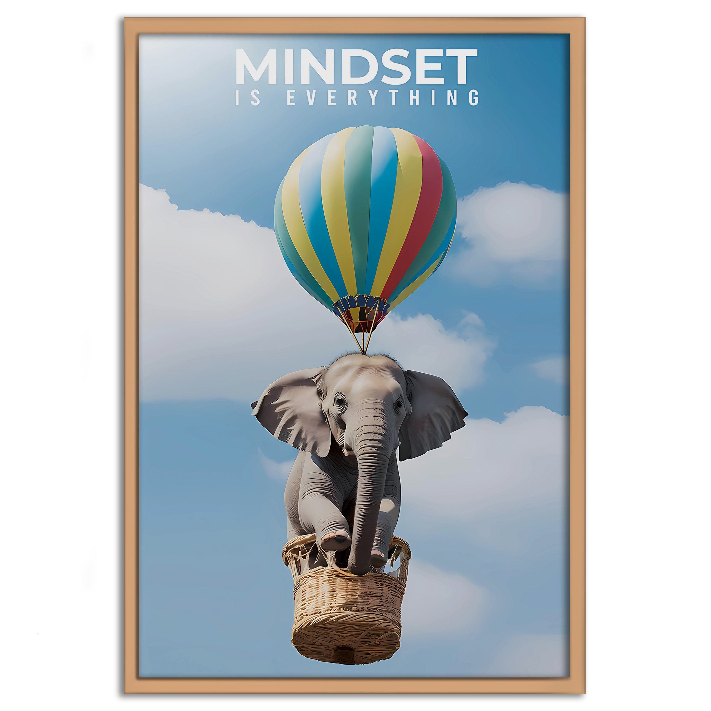 Mindset is everything - Leinwandbild Motivation SimpleCanvas Canvas