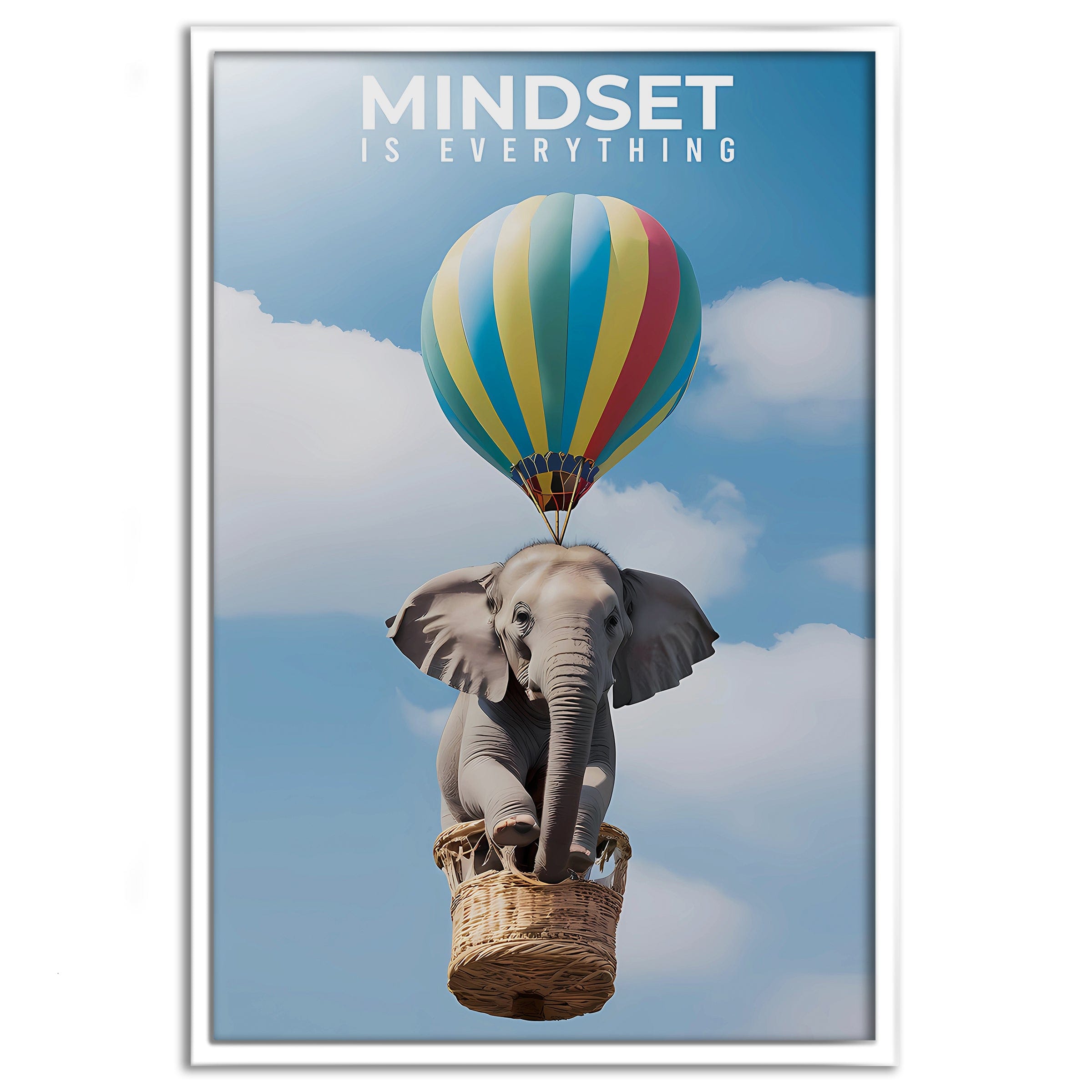 Mindset is everything - Leinwandbild Motivation SimpleCanvas Canvas