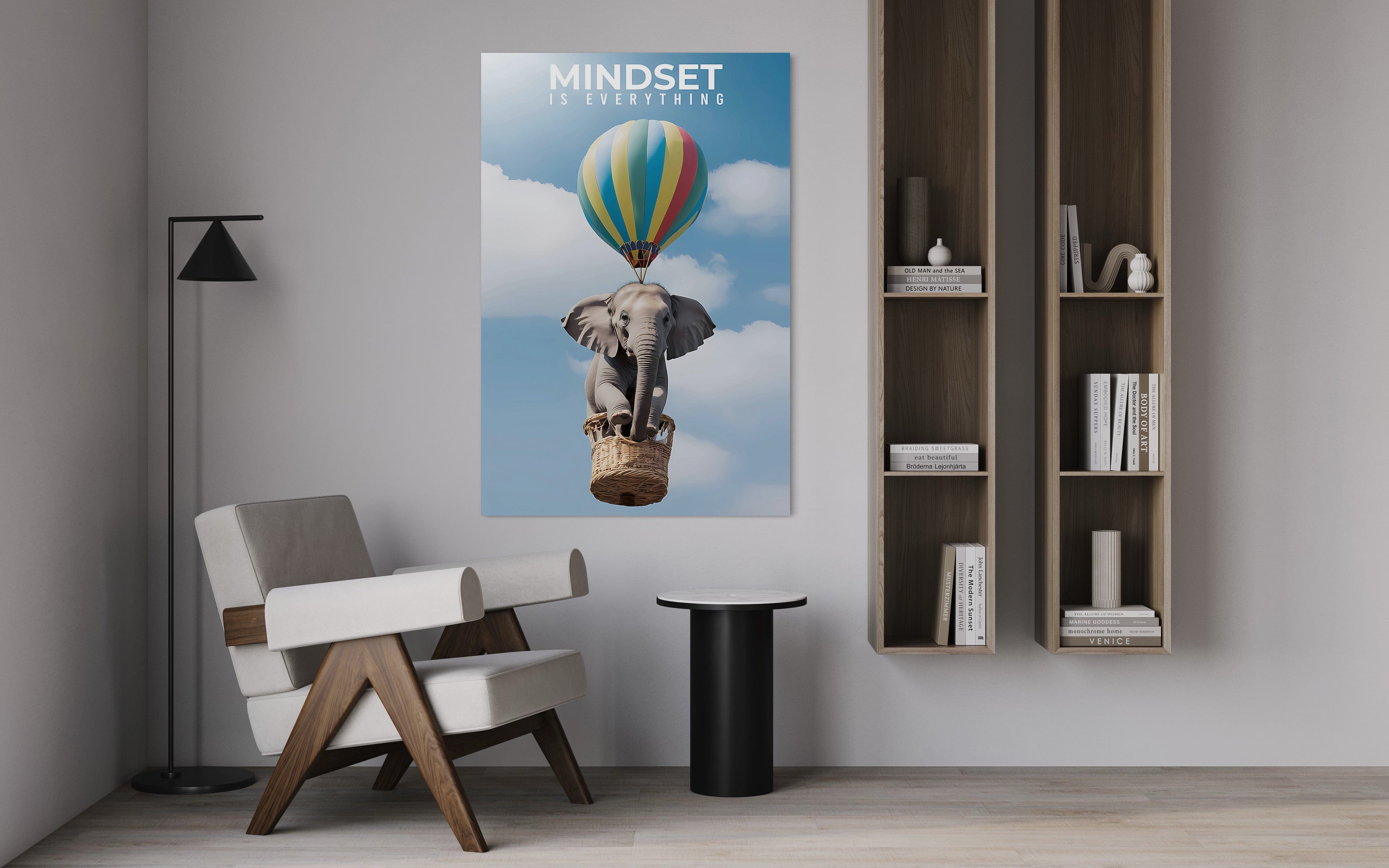 Mindset is everything - Leinwandbild Motivation SimpleCanvas Canvas