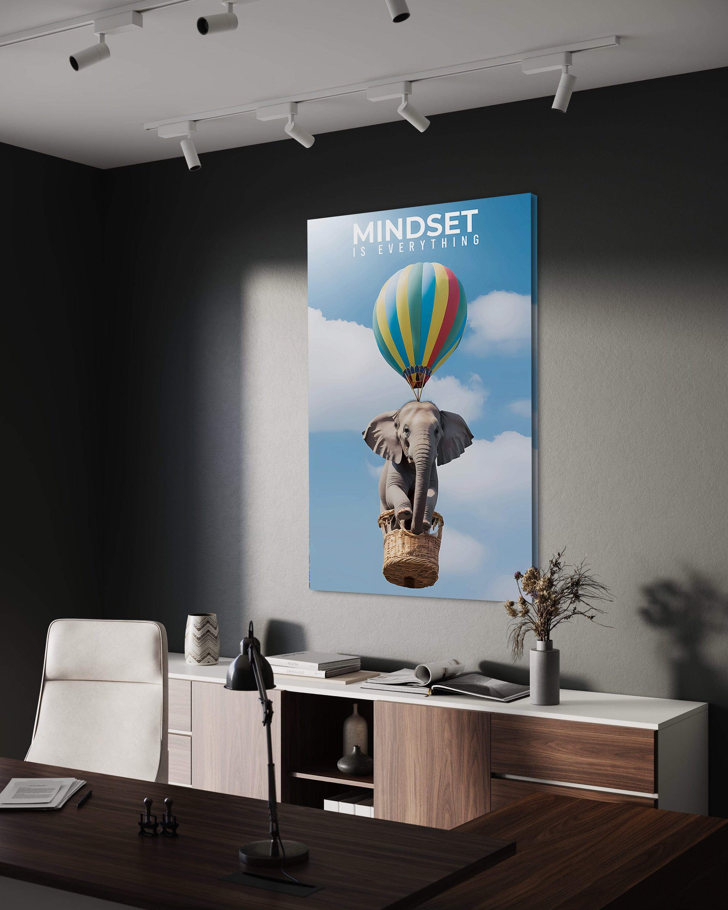 Mindset is everything - Leinwandbild Motivation SimpleCanvas Canvas