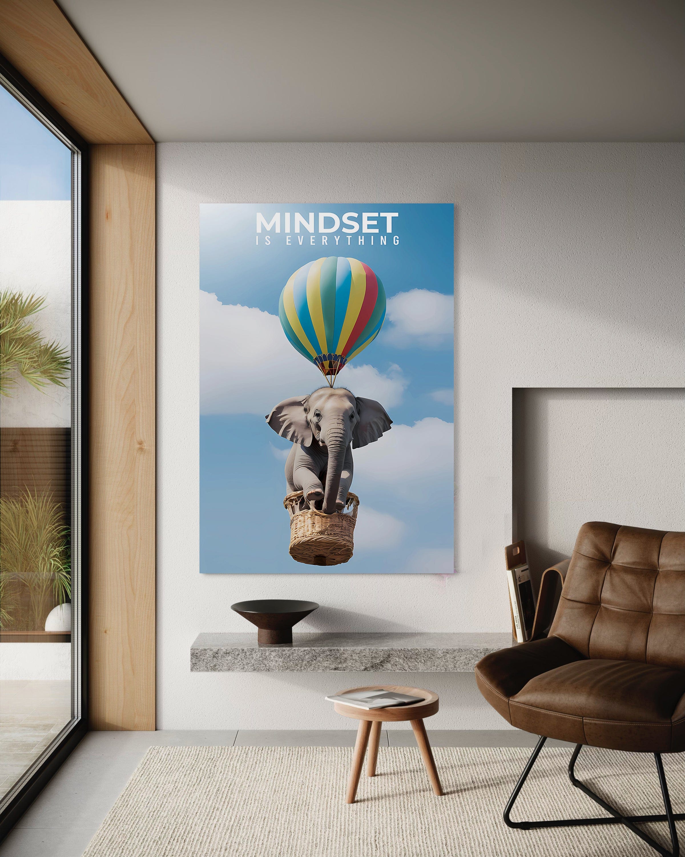 Mindset is everything - Leinwandbild Motivation SimpleCanvas Canvas