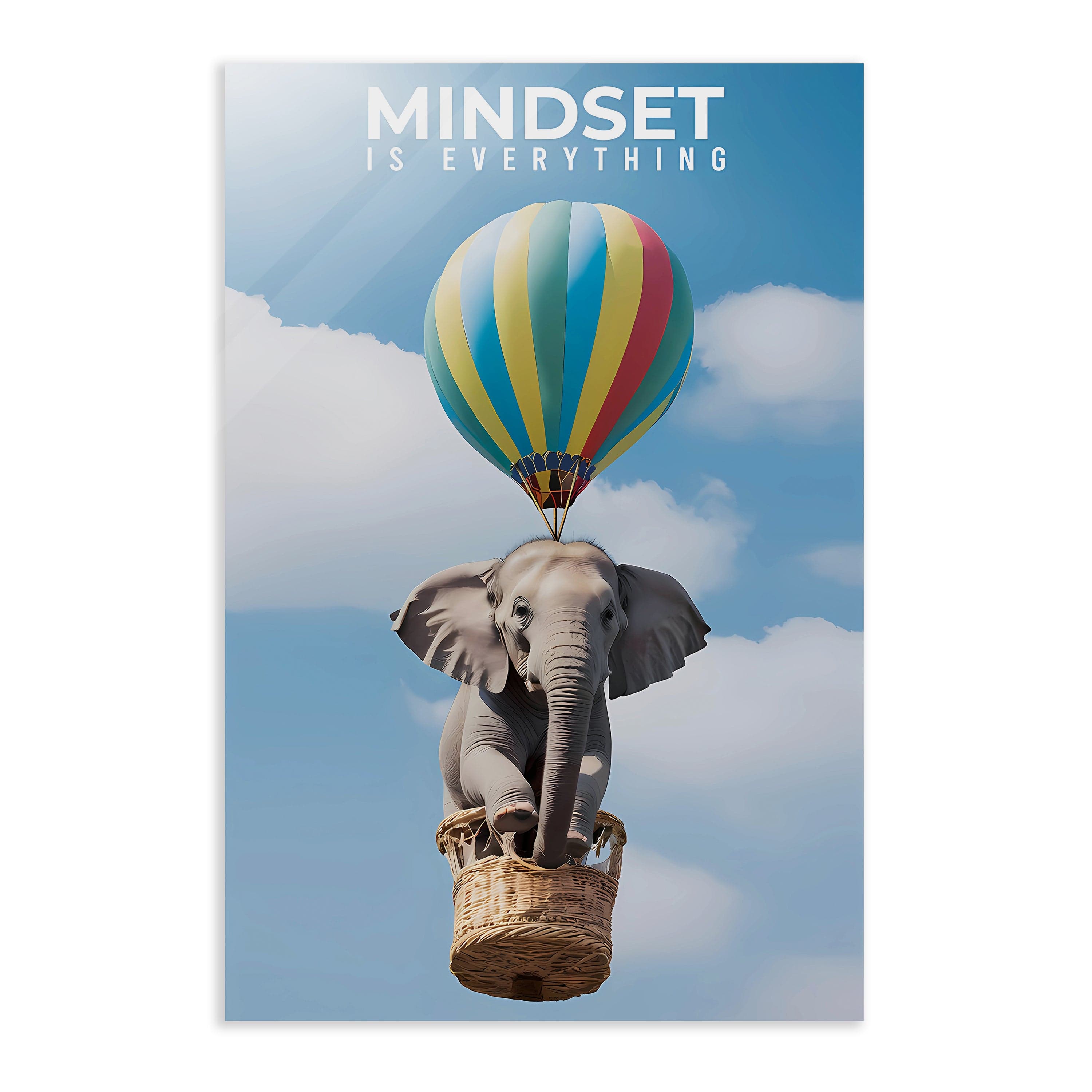Mindset is everything - Leinwandbild Motivation SimpleCanvas Canvas