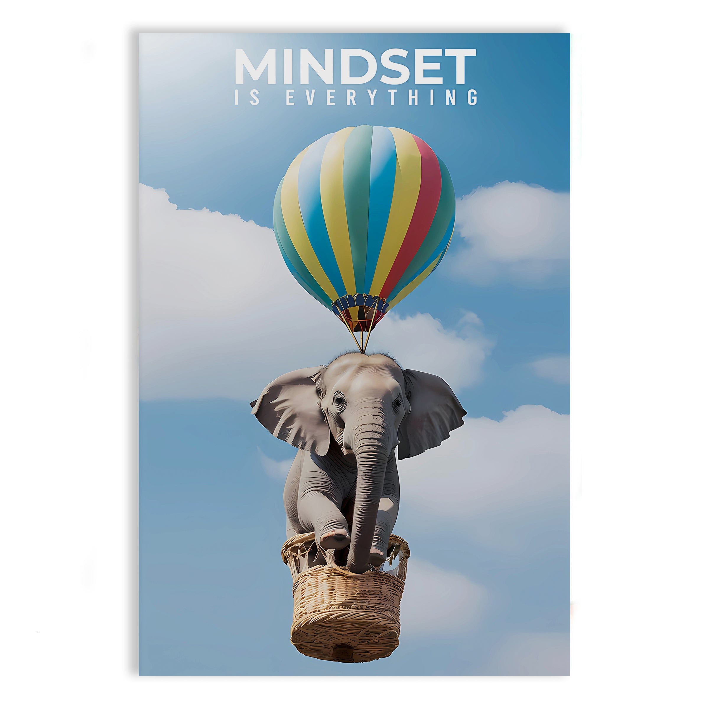 Mindset is everything - Leinwandbild Motivation SimpleCanvas Canvas