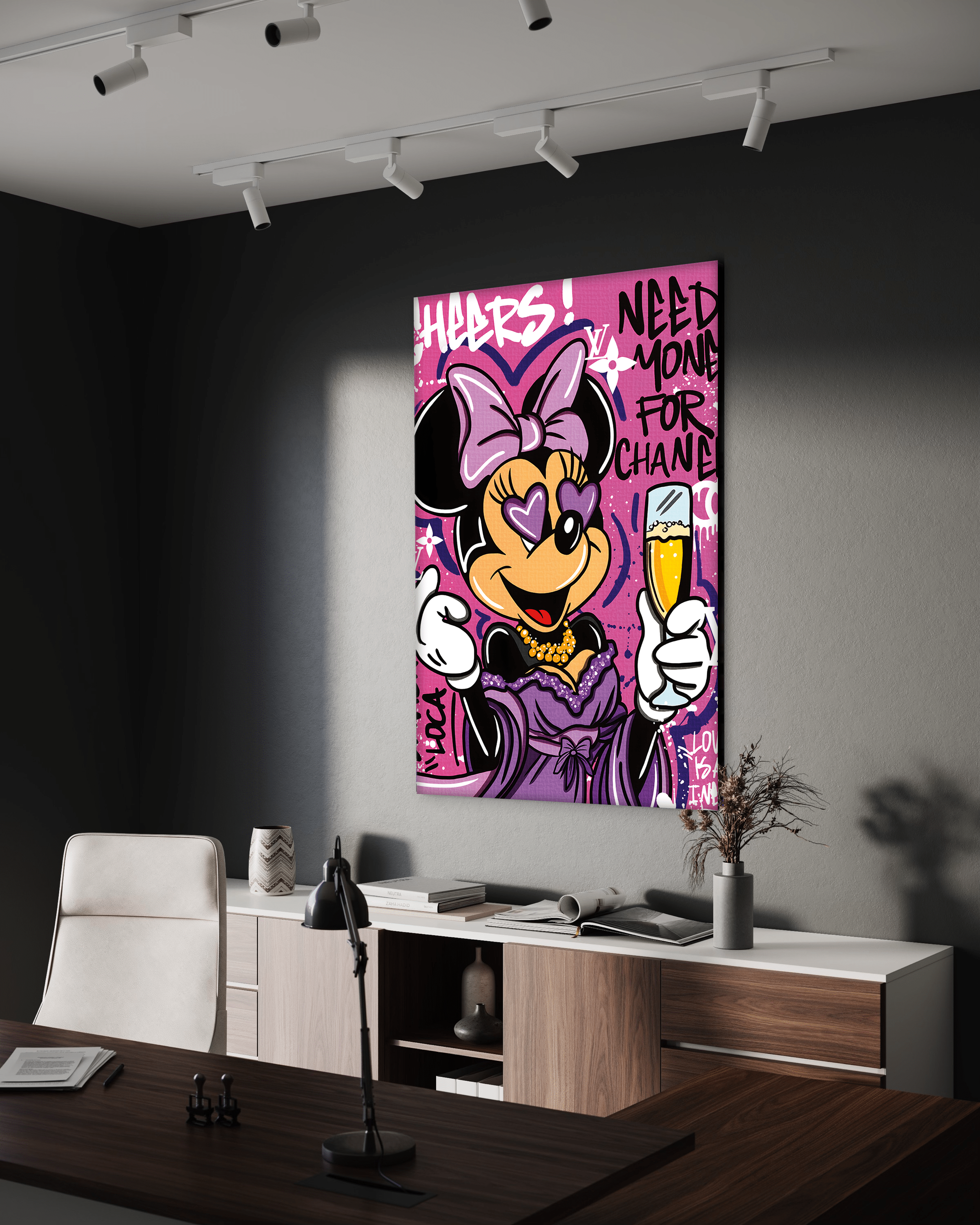 Minnie needs Money - Leinwandbild Pop Art / Motivation SimpleCanvas Canvas