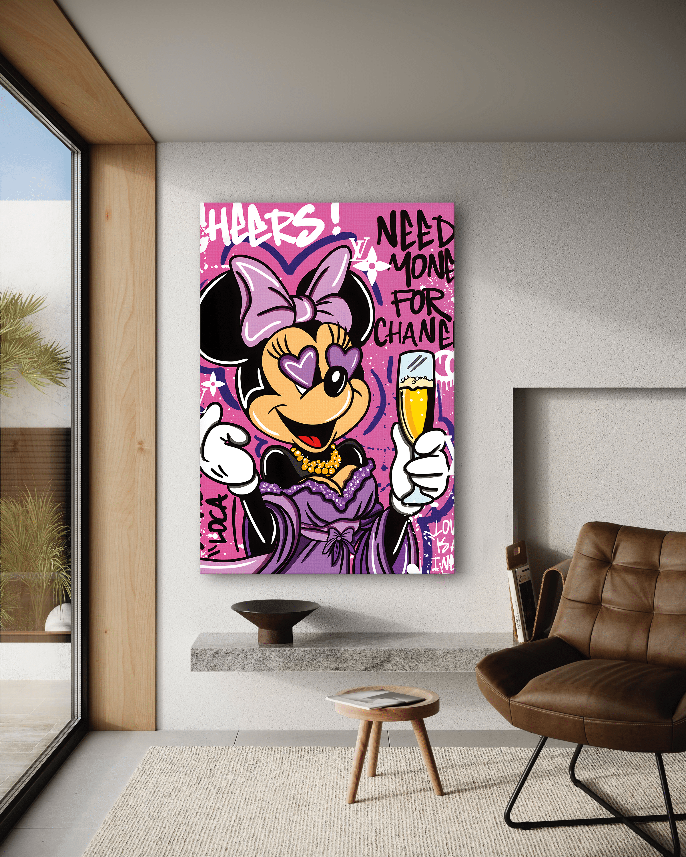 Minnie needs Money - Leinwandbild Pop Art / Motivation SimpleCanvas Canvas