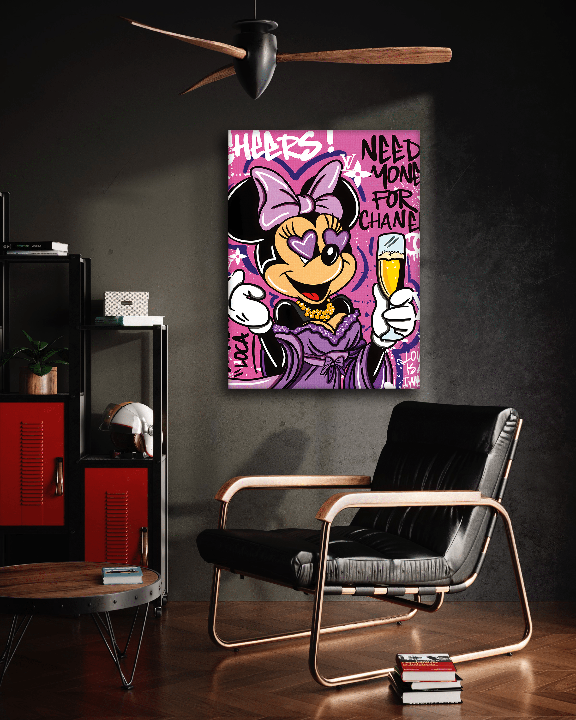 Minnie needs Money - Leinwandbild Pop Art / Motivation SimpleCanvas Canvas
