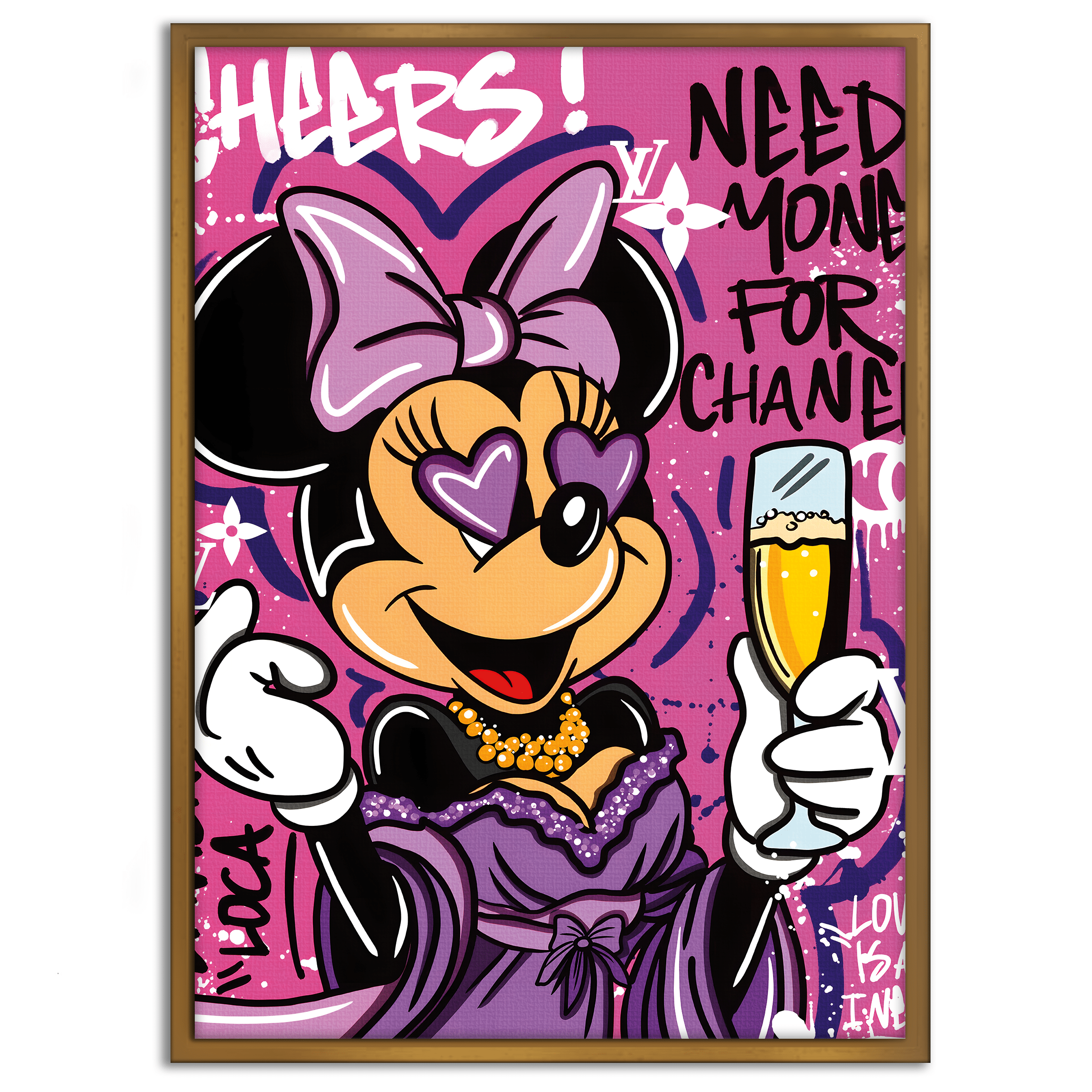 Minnie needs Money - Leinwandbild Pop Art / Motivation SimpleCanvas Canvas
