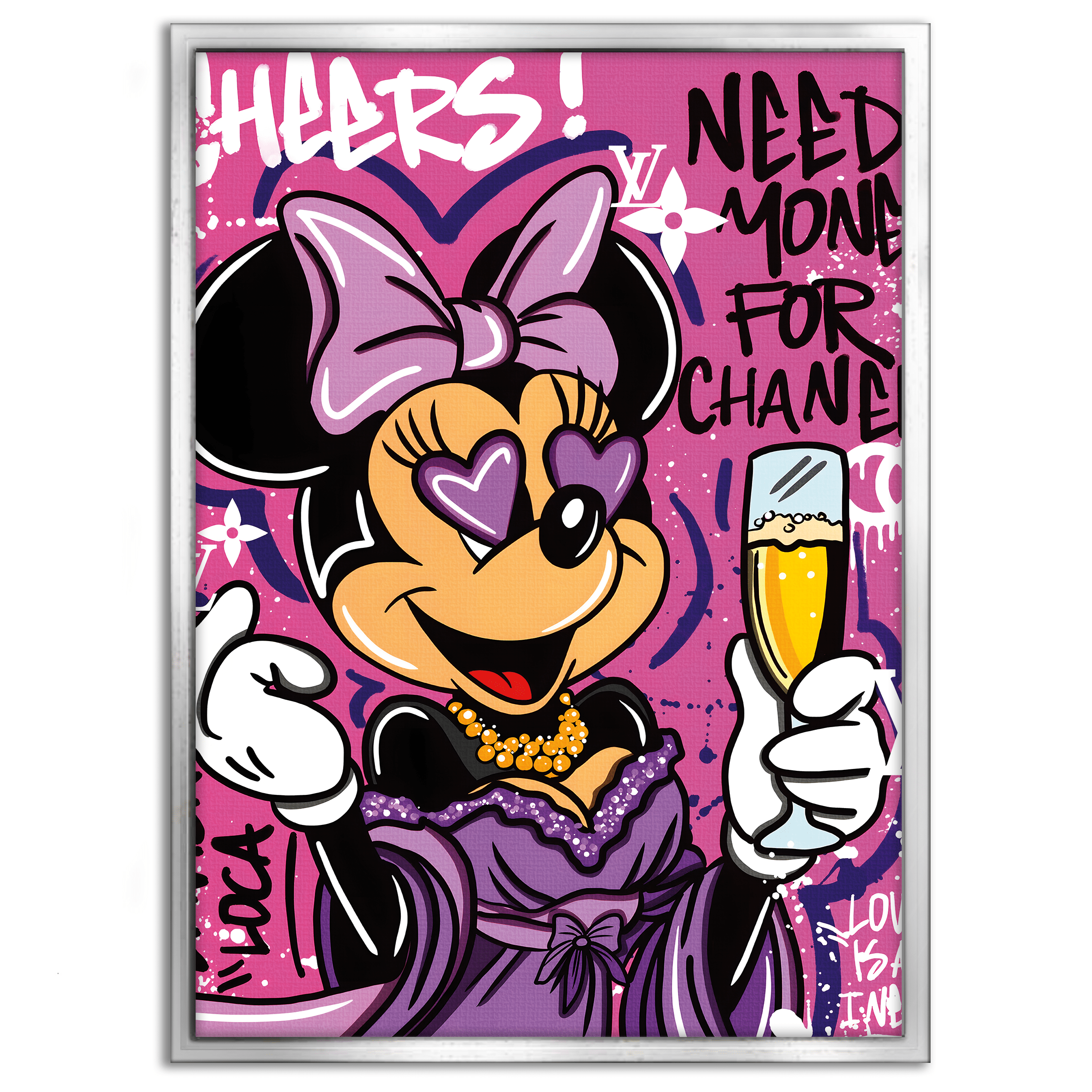 Minnie needs Money - Leinwandbild Pop Art / Motivation SimpleCanvas Canvas