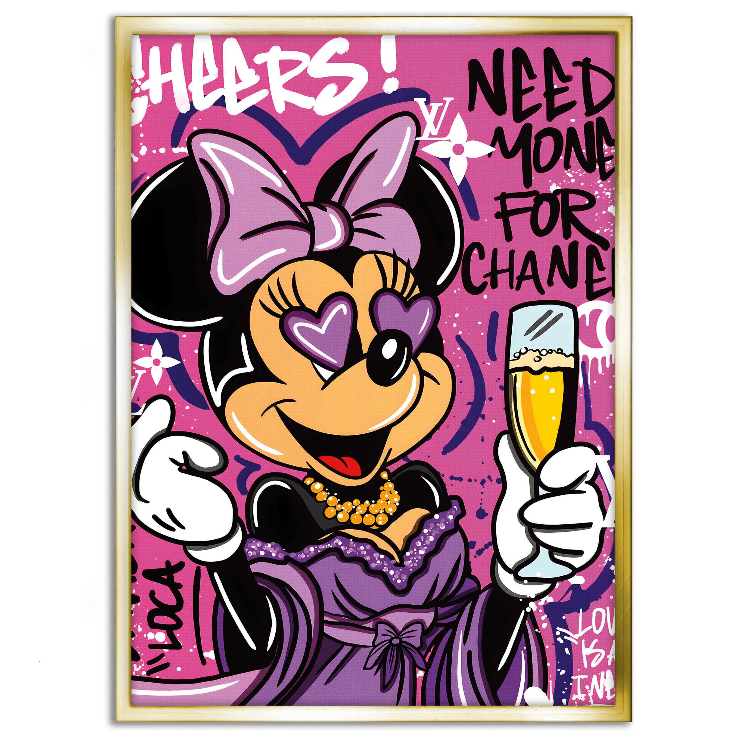 Minnie needs Money - Leinwandbild Pop Art / Motivation SimpleCanvas Canvas