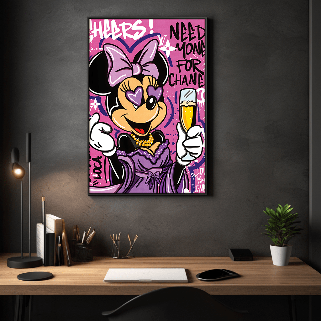 Minnie needs Money - Leinwandbild Pop Art / Motivation SimpleCanvas Canvas