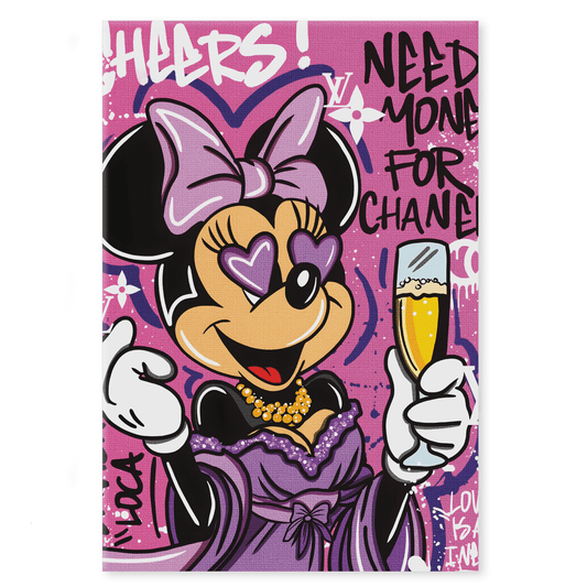 Minnie needs Money - Leinwandbild Pop Art / Motivation SimpleCanvas Canvas