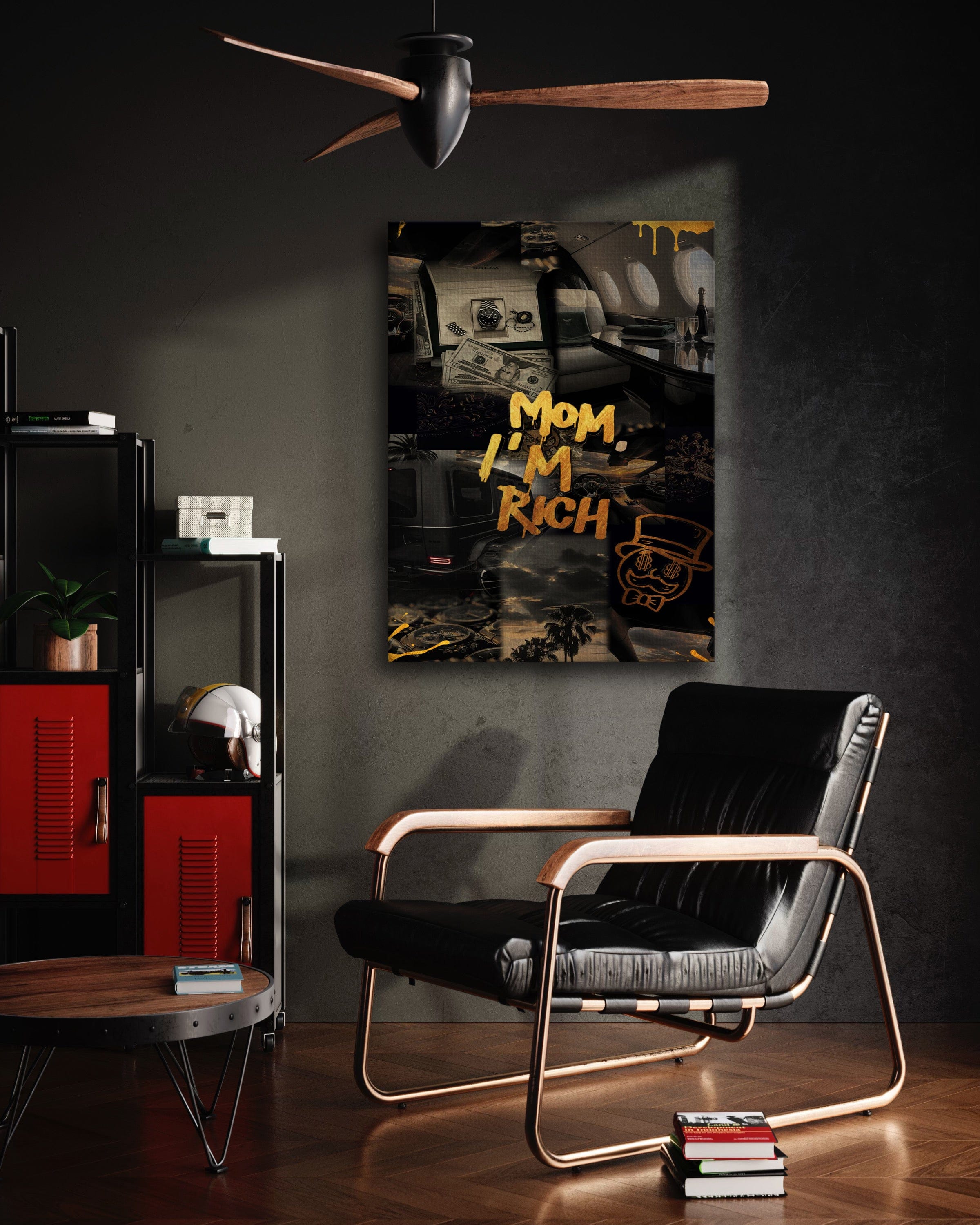 Mom I am rich - Leinwandbild Motivation SimpleCanvas Canvas