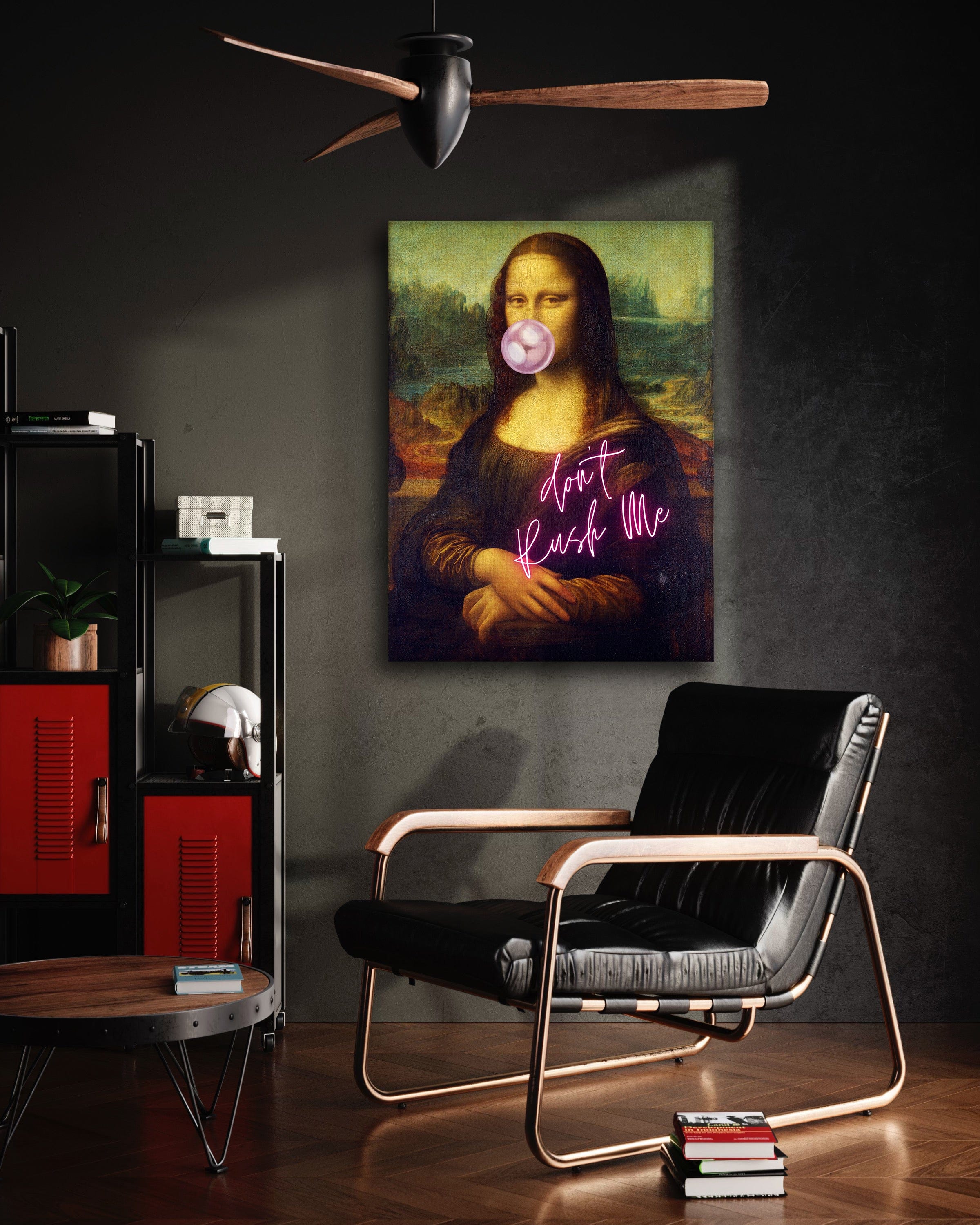 Mona Lisa don't rush me - Leinwandbild Quotes SimpleCanvas Canvas
