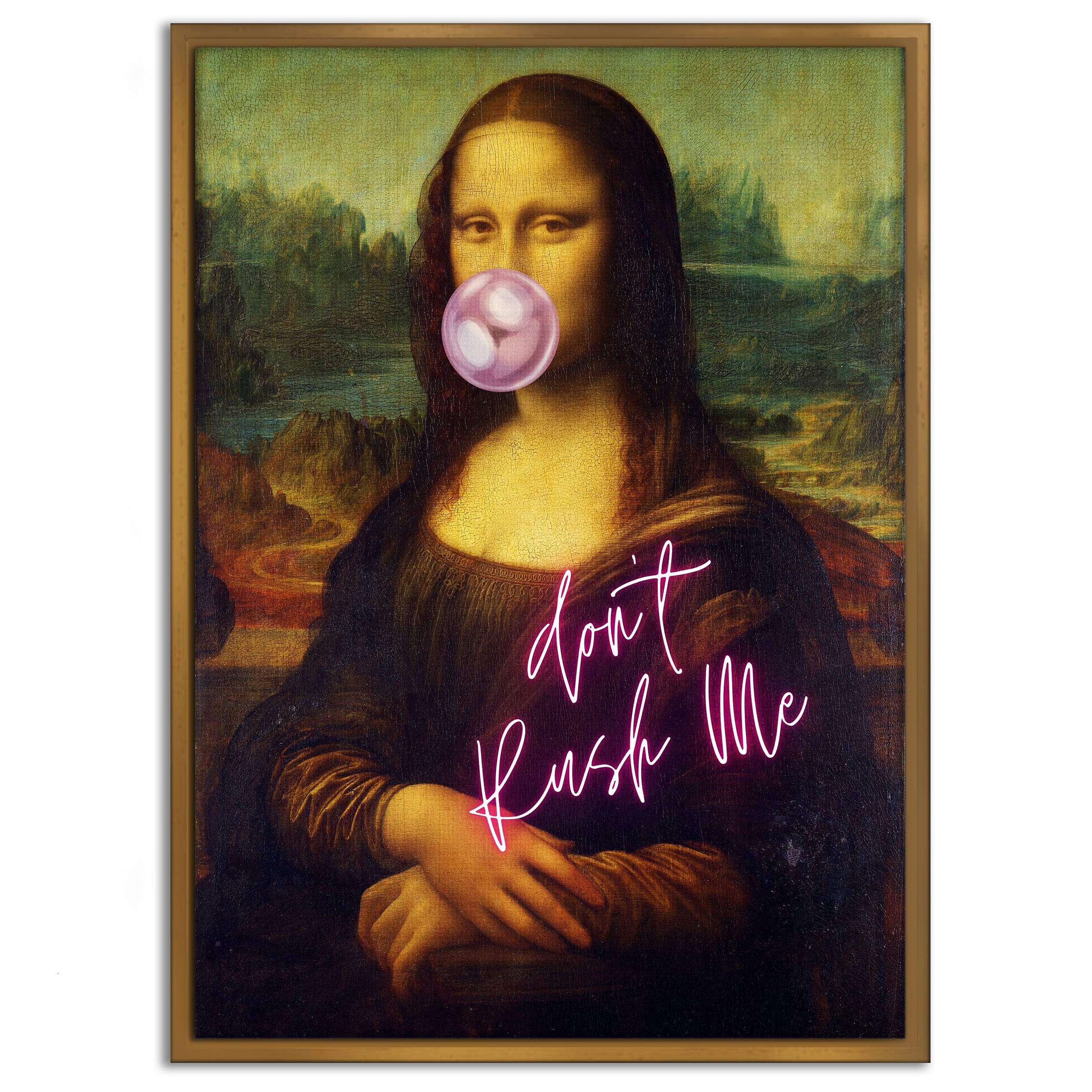 Mona Lisa don't rush me - Leinwandbild Quotes SimpleCanvas Canvas