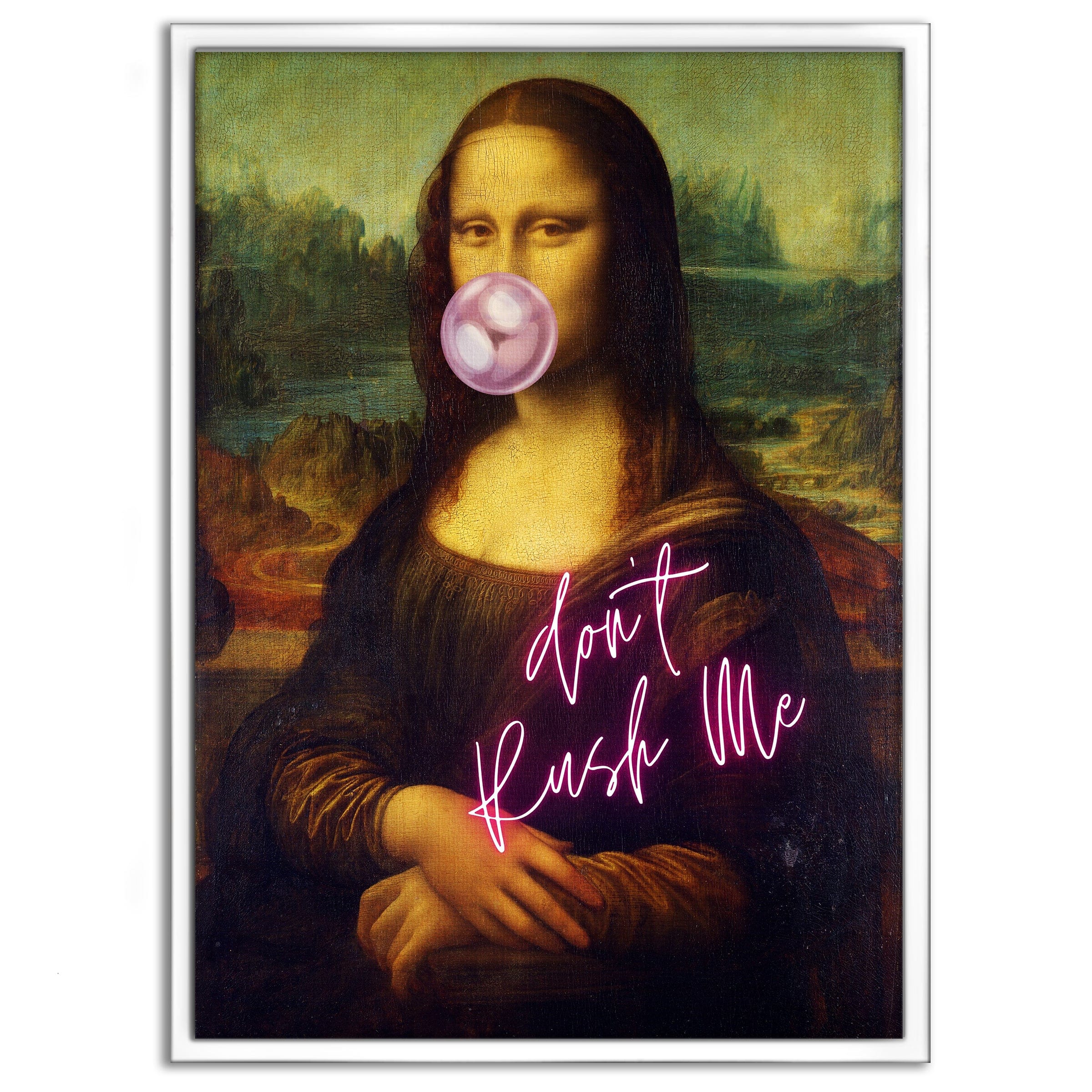 Mona Lisa don't rush me - Leinwandbild Quotes SimpleCanvas Canvas