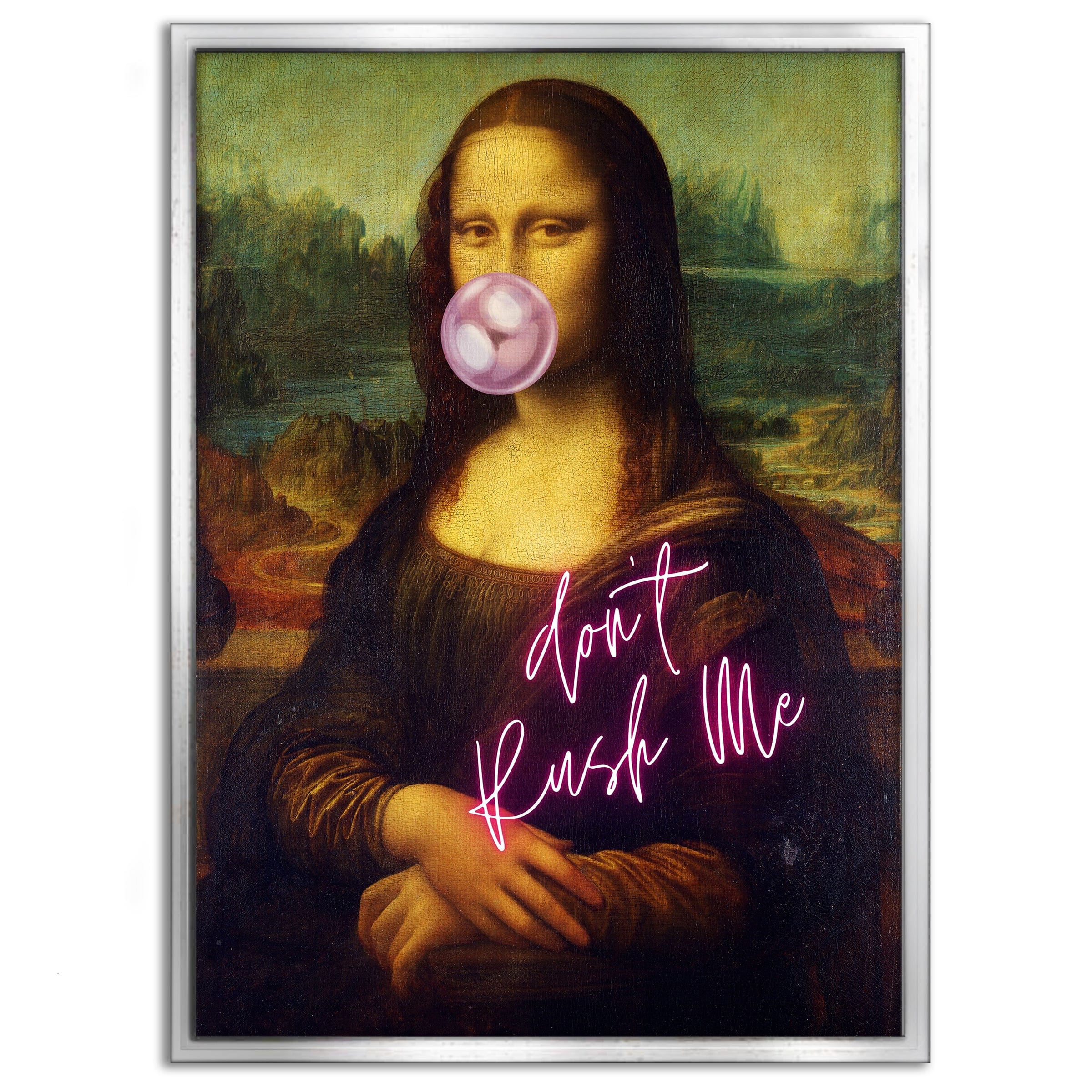 Mona Lisa don't rush me - Leinwandbild Quotes SimpleCanvas Canvas
