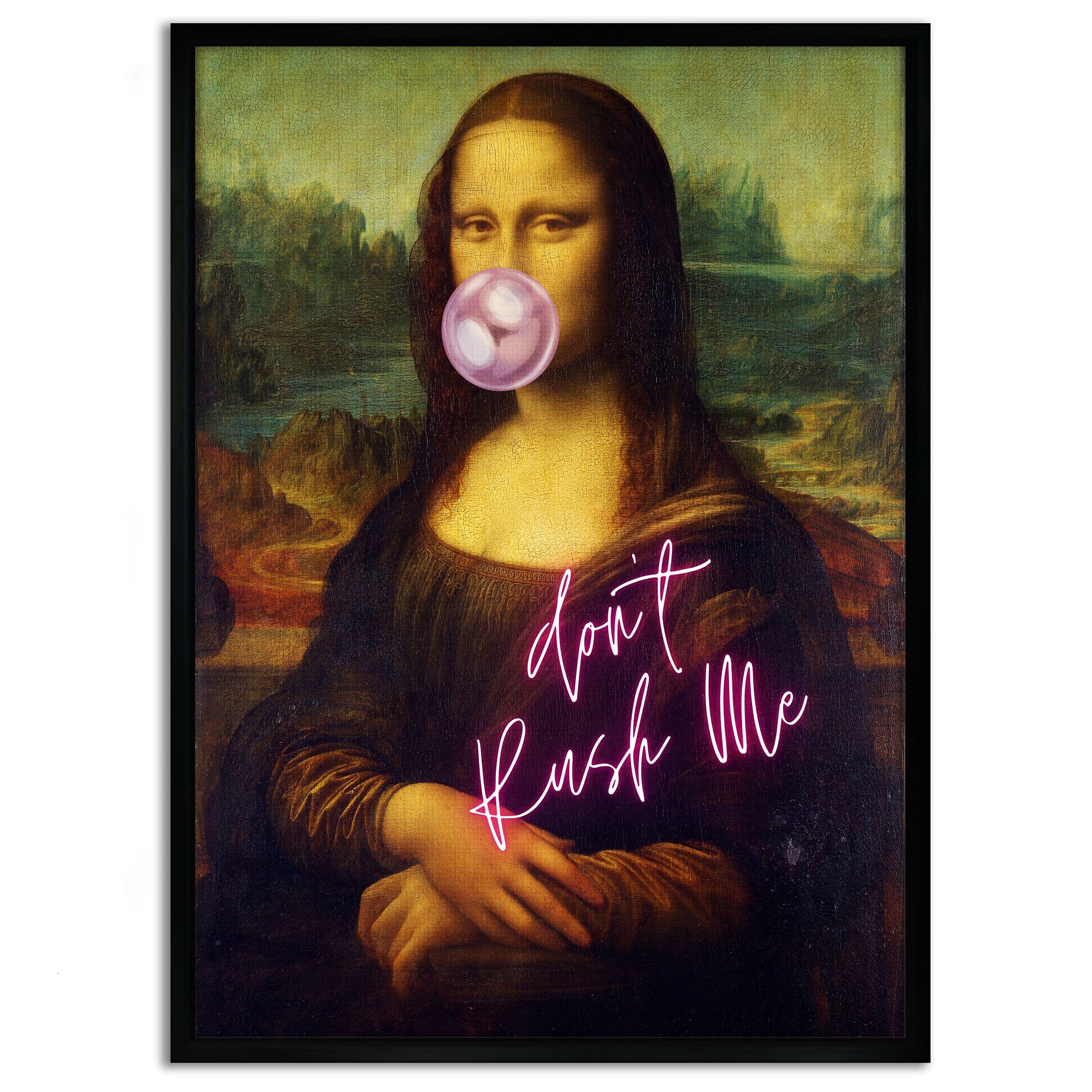 Mona Lisa don't rush me - Leinwandbild Quotes SimpleCanvas Canvas