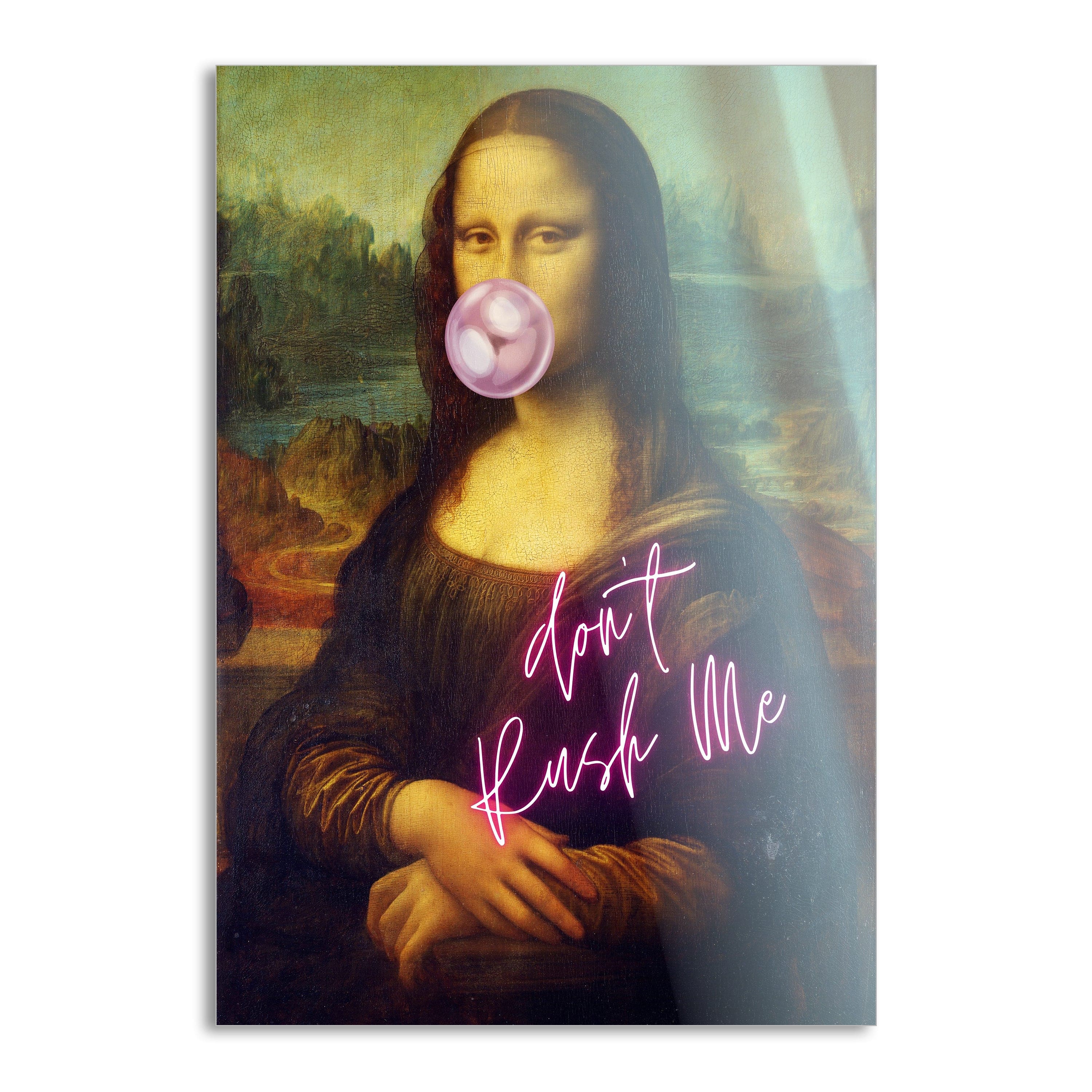 Mona Lisa don't rush me - Leinwandbild Quotes SimpleCanvas Canvas