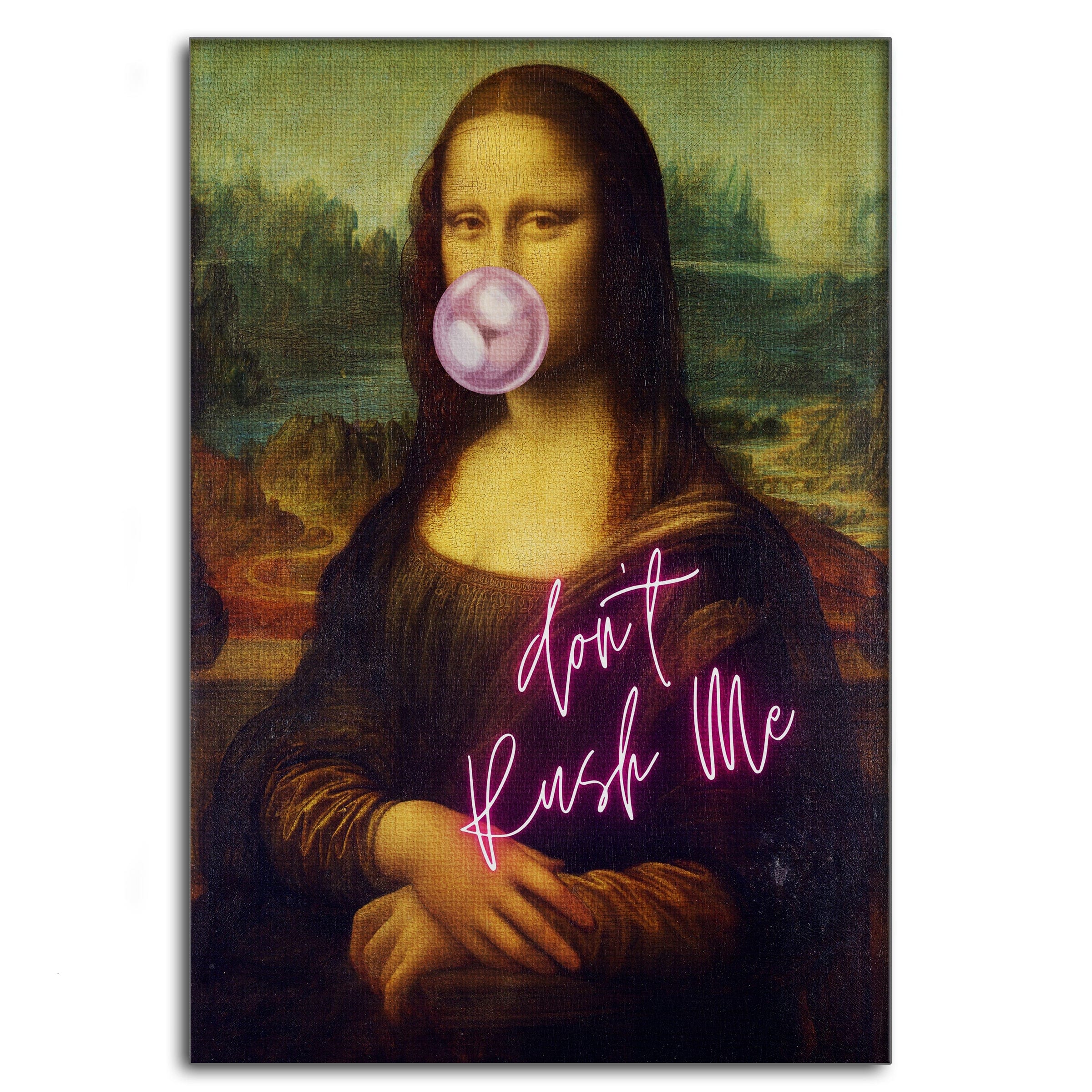 Mona Lisa don't rush me - Leinwandbild Quotes SimpleCanvas Canvas